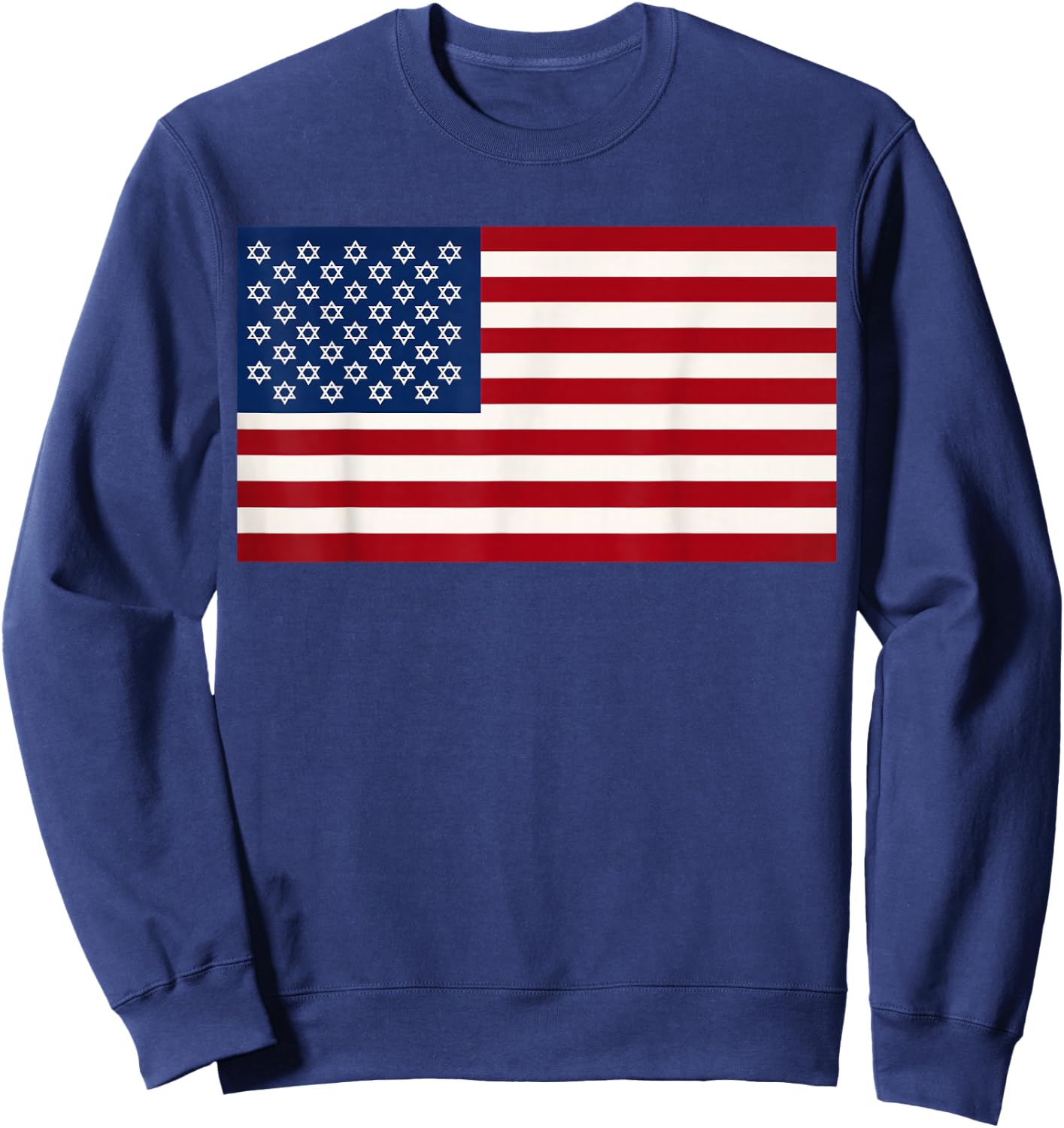 United States of Isreal - Star of David Flag Sweatshirt - Sweatshirt | Navy