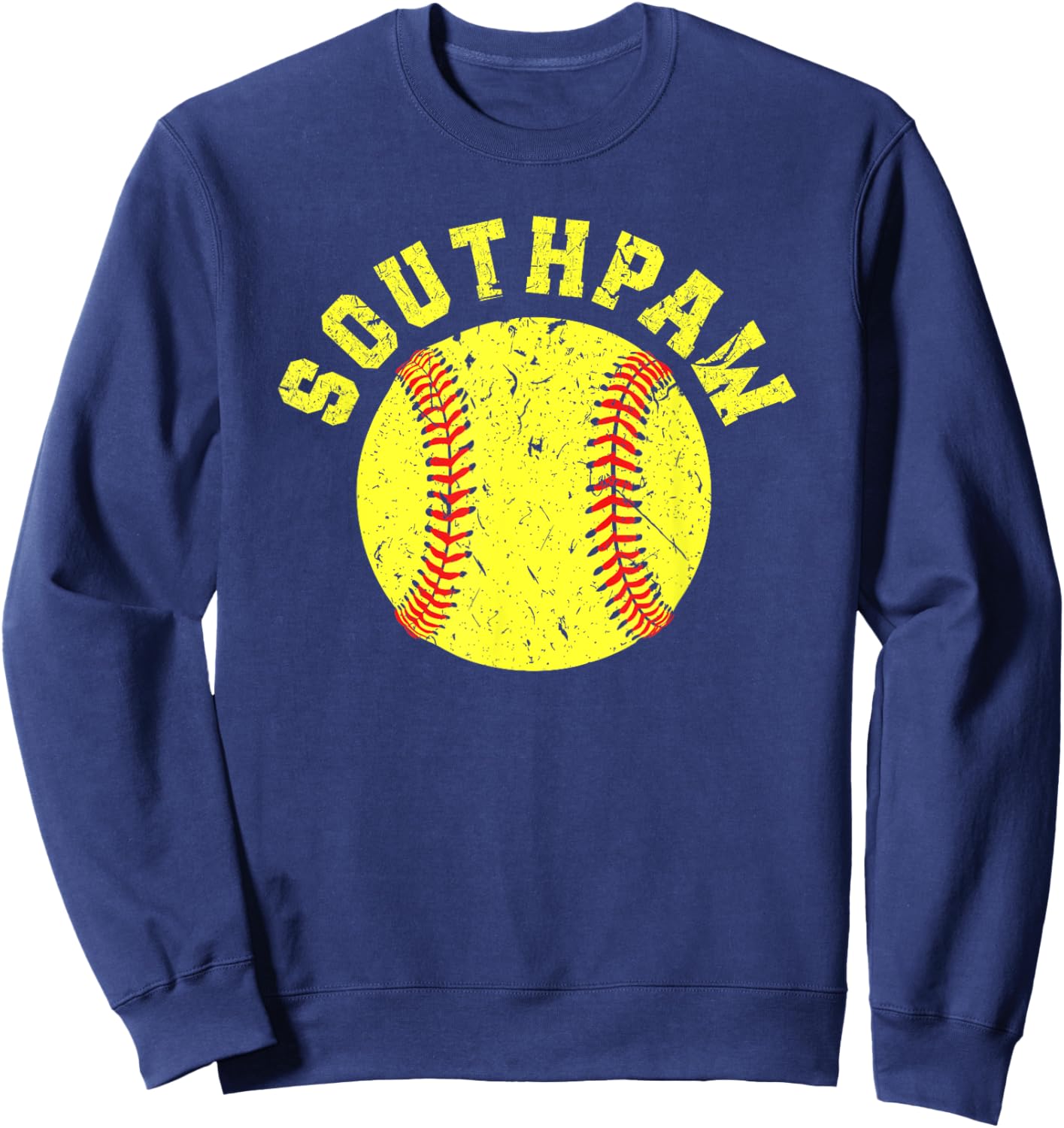 Southpaw Lefty Softball Left Handed Pitcher Sweatshirt - Sweatshirt | Navy