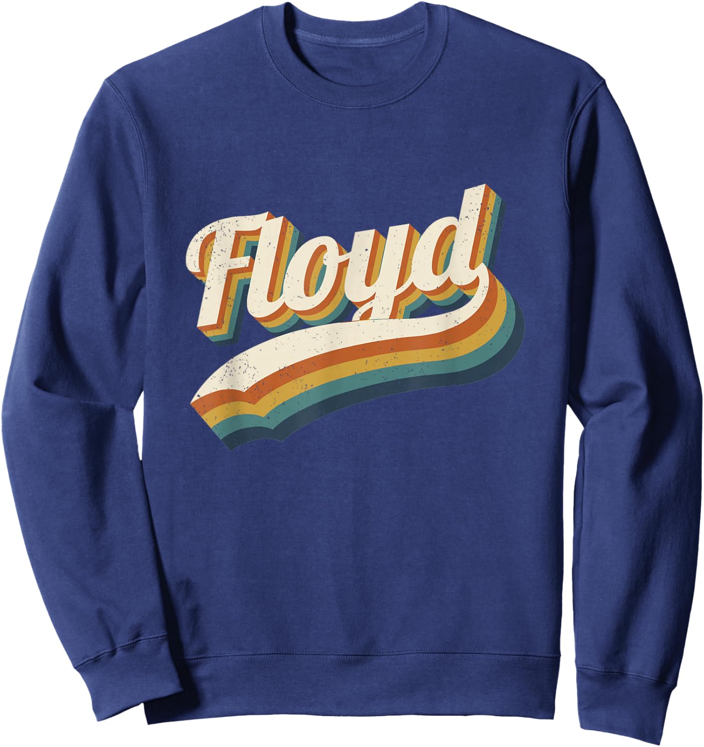 Vintage Floyd Personalized Name Floyd Sweatshirt - Sweatshirt | Navy