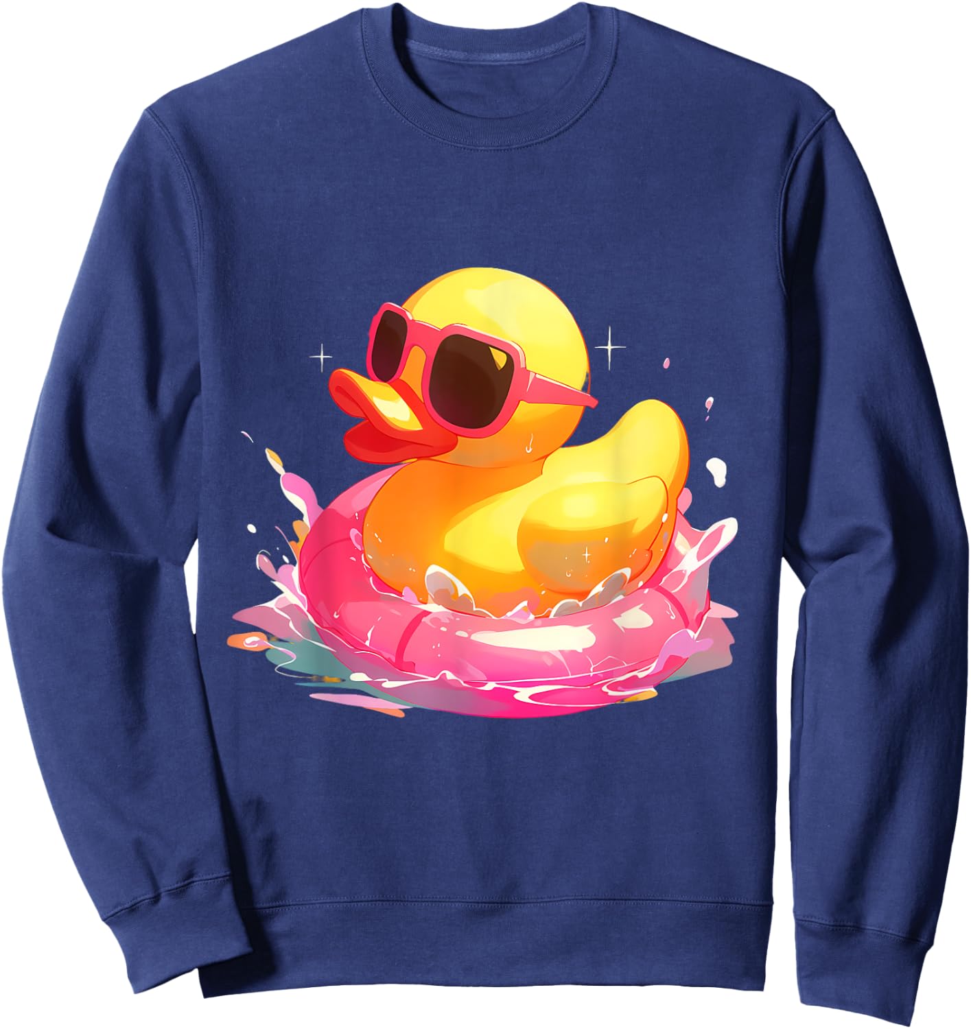 Rubber Duck Rubber Duckling Swimming Rubber Duck Lover Sweatshirt - Sweatshirt | Navy