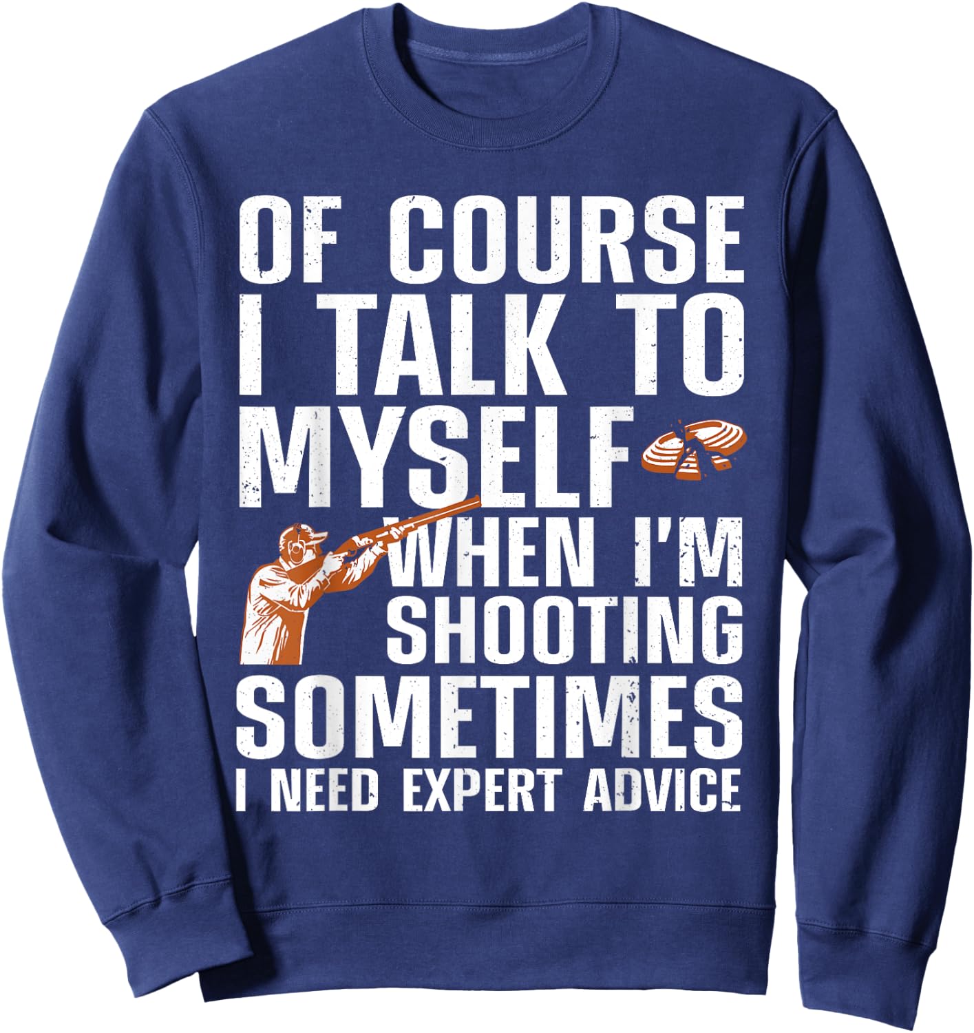 Funny Trap Shooting Women Clay Skeet Trap Shooting Sweatshirt - Sweatshirt | Navy