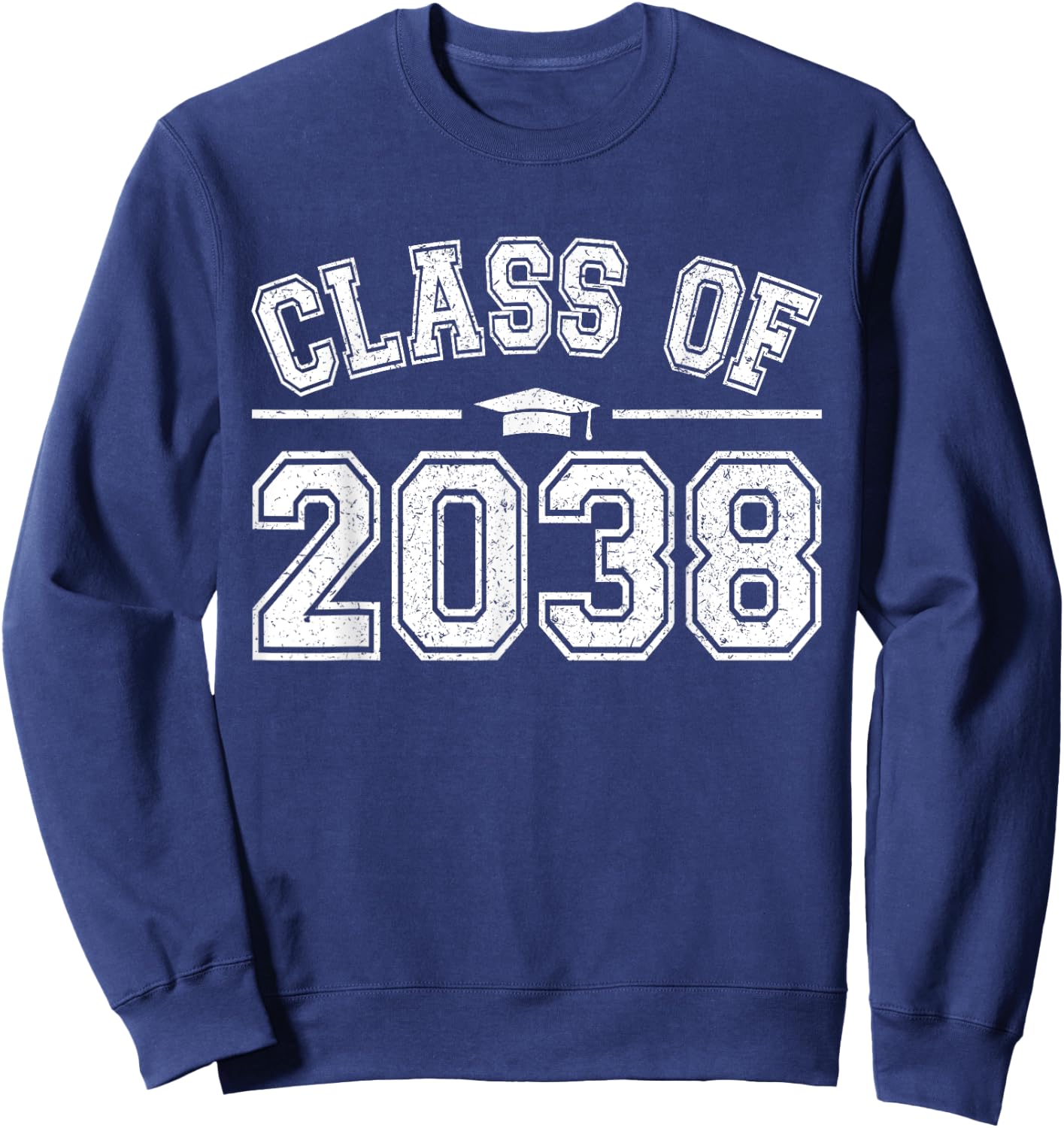 Preschool Class of 2038 Grow With Me Graduation 2038 Vintage Sweatshirt - Sweatshirt | Navy