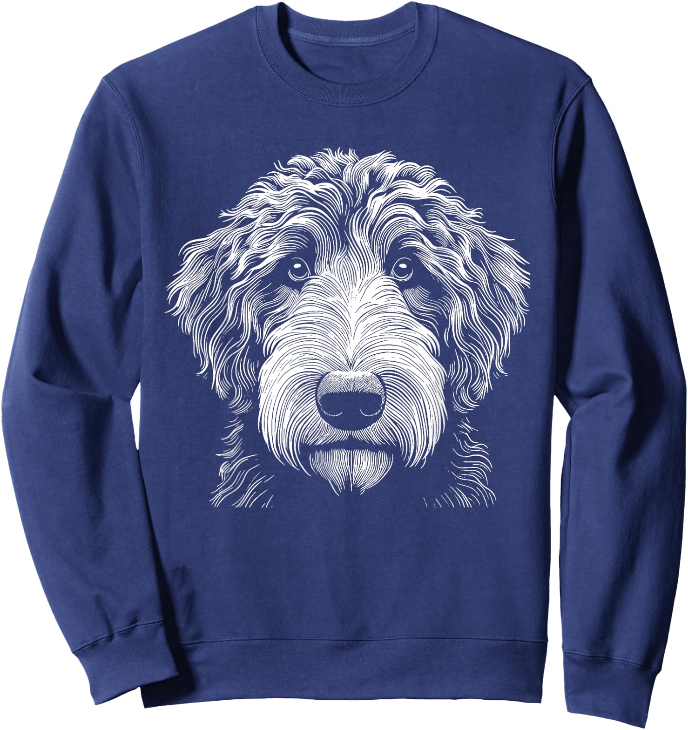 Dog Fingerprint - Aussiedoodle Dad Mom Sweatshirt - Sweatshirt | Navy