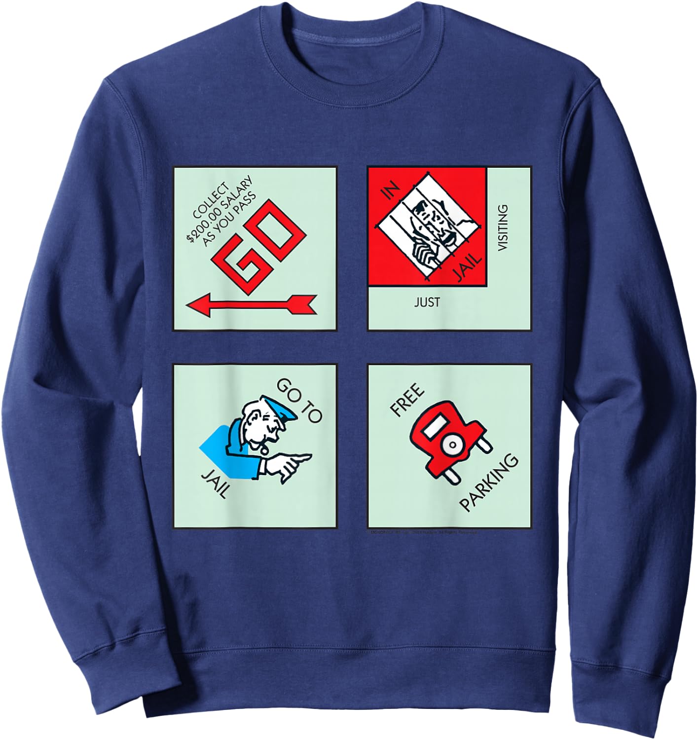 Monopoly Classic Corner Tiles Sweatshirt - Sweatshirt | Navy