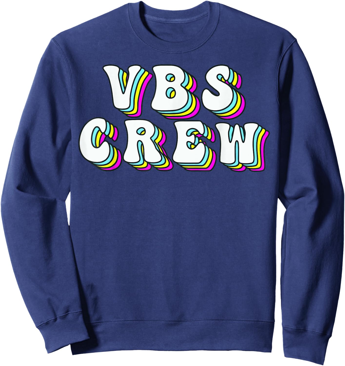 Retro VBS Crew VBS 2024 Vacation Bible School Christian Sweatshirt - Sweatshirt | Navy