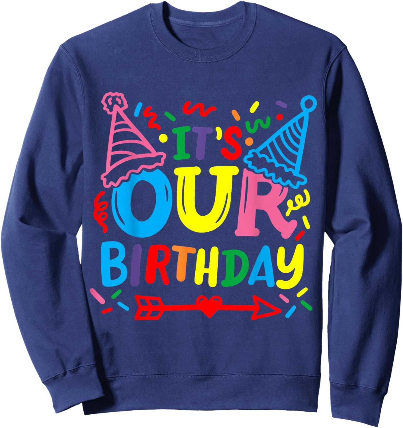 Twins Twin It's our Birthday Sweatshirt - Sweatshirt | Navy