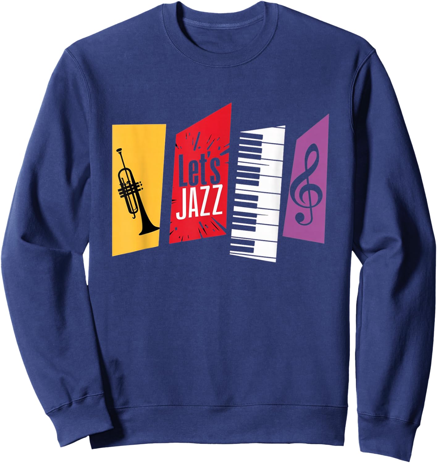 Jazz Funk & Soul - Afro Retro Vintage Music Sweatshirt - Sweatshirt | Navy