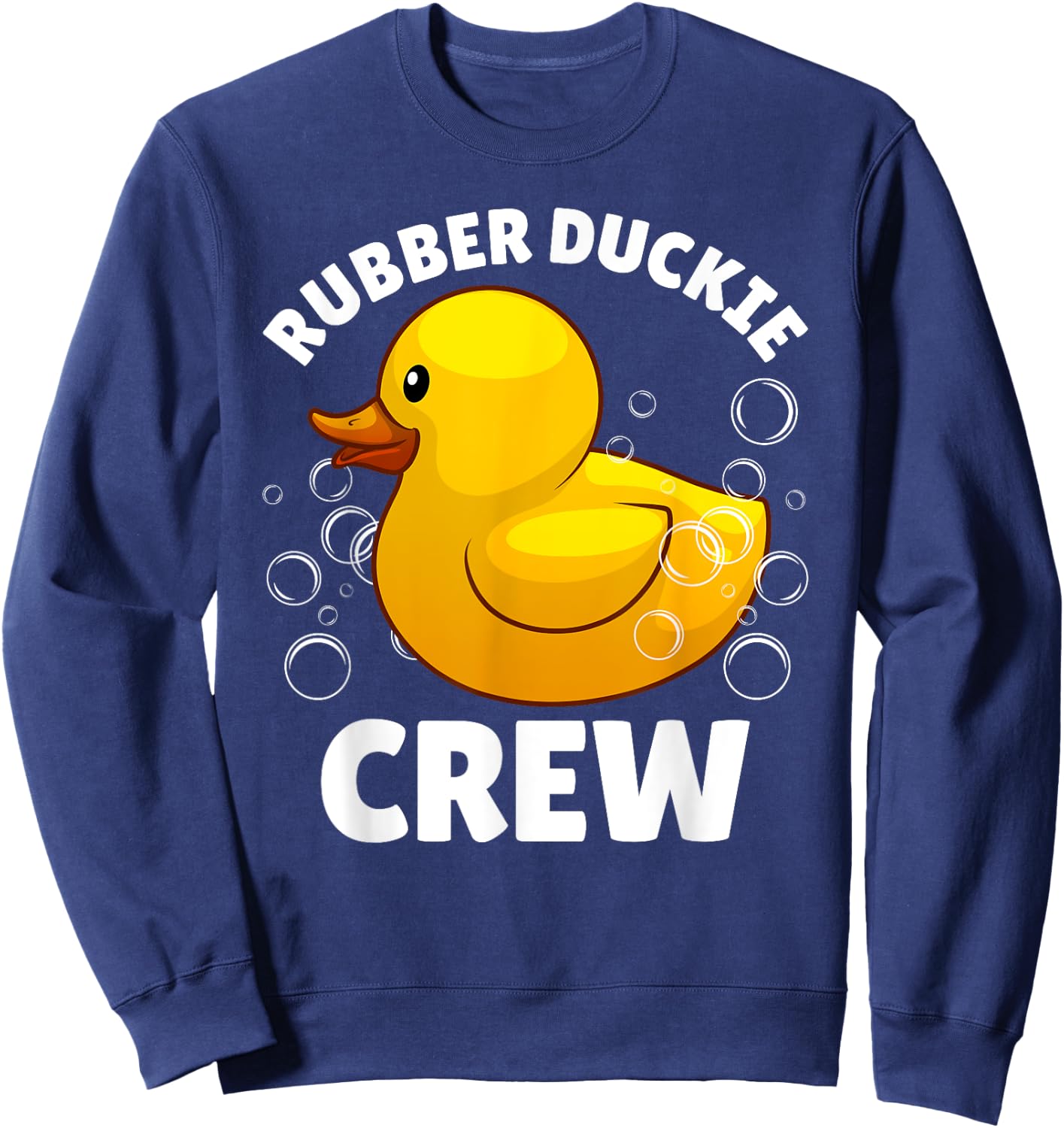 Best Rubber Duck Art Women Kids Rubber Duckie Crew Sweatshirt - Sweatshirt | Navy