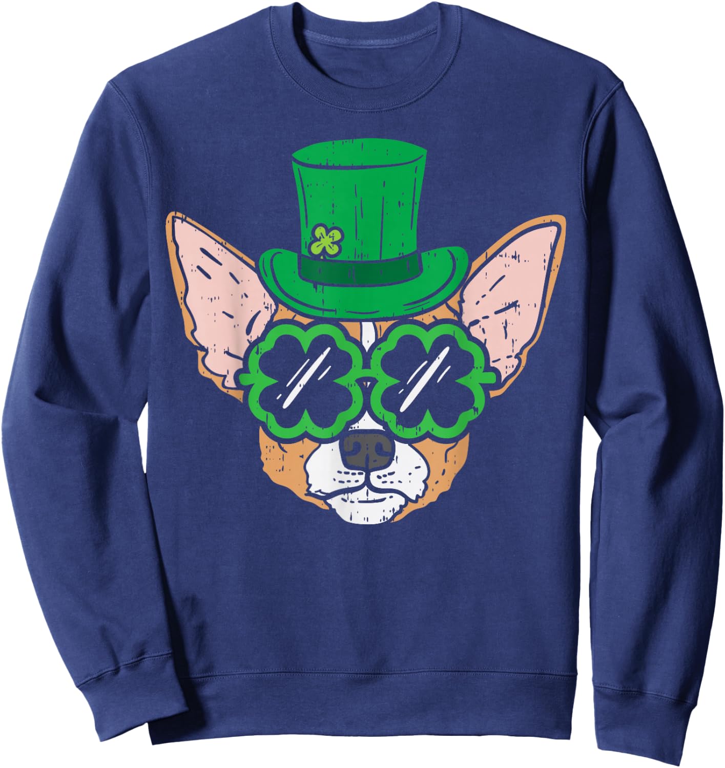 Irish Chihuahua Mexican Dog Owner Funny St Patricks Day Gift Sweatshirt - Sweatshirt | Navy