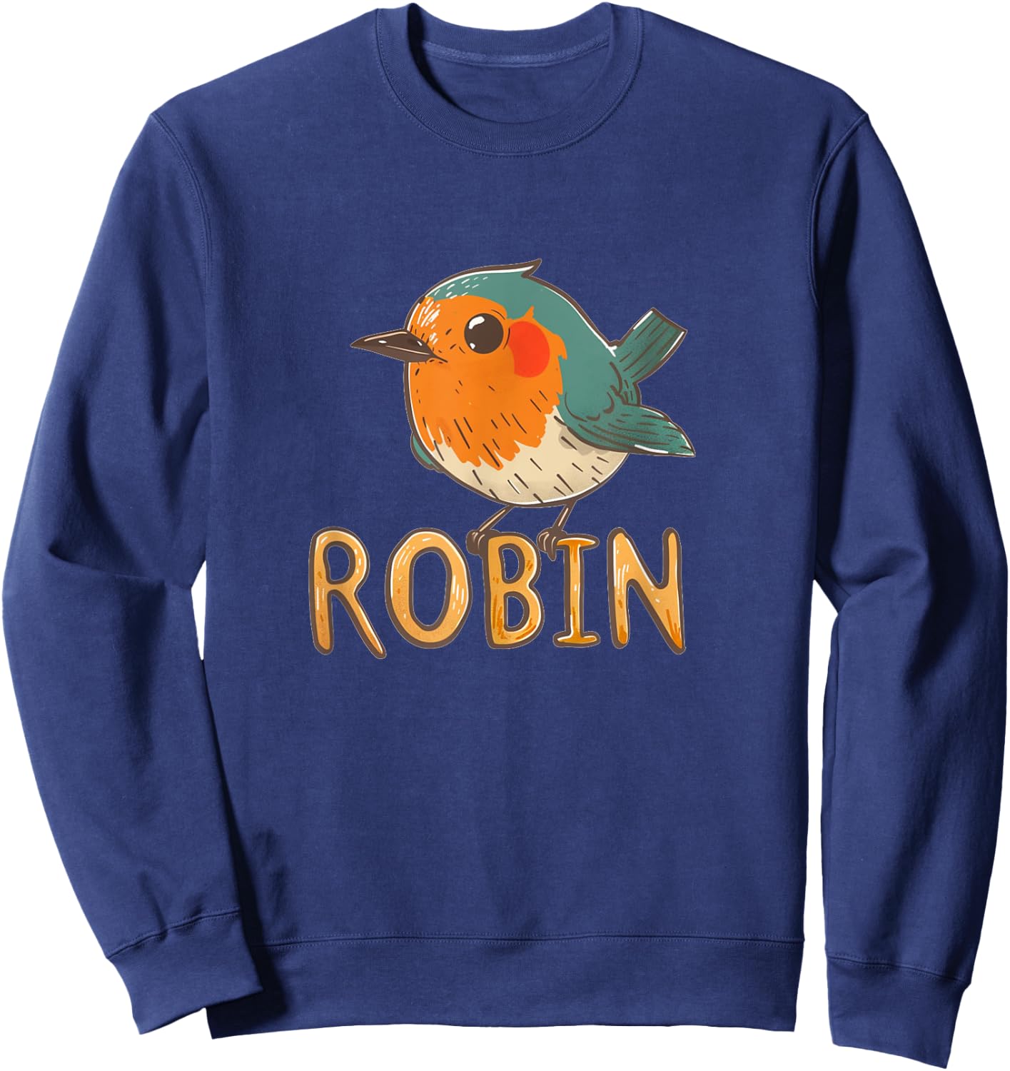 Funny Robin Passerine for Kids and Toddler Sweatshirt - Sweatshirt | Navy