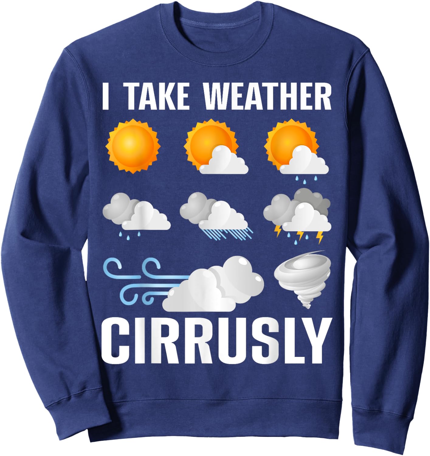 Funny Meteorologist Design Women Weather Meteorology Sweatshirt - Sweatshirt | Navy