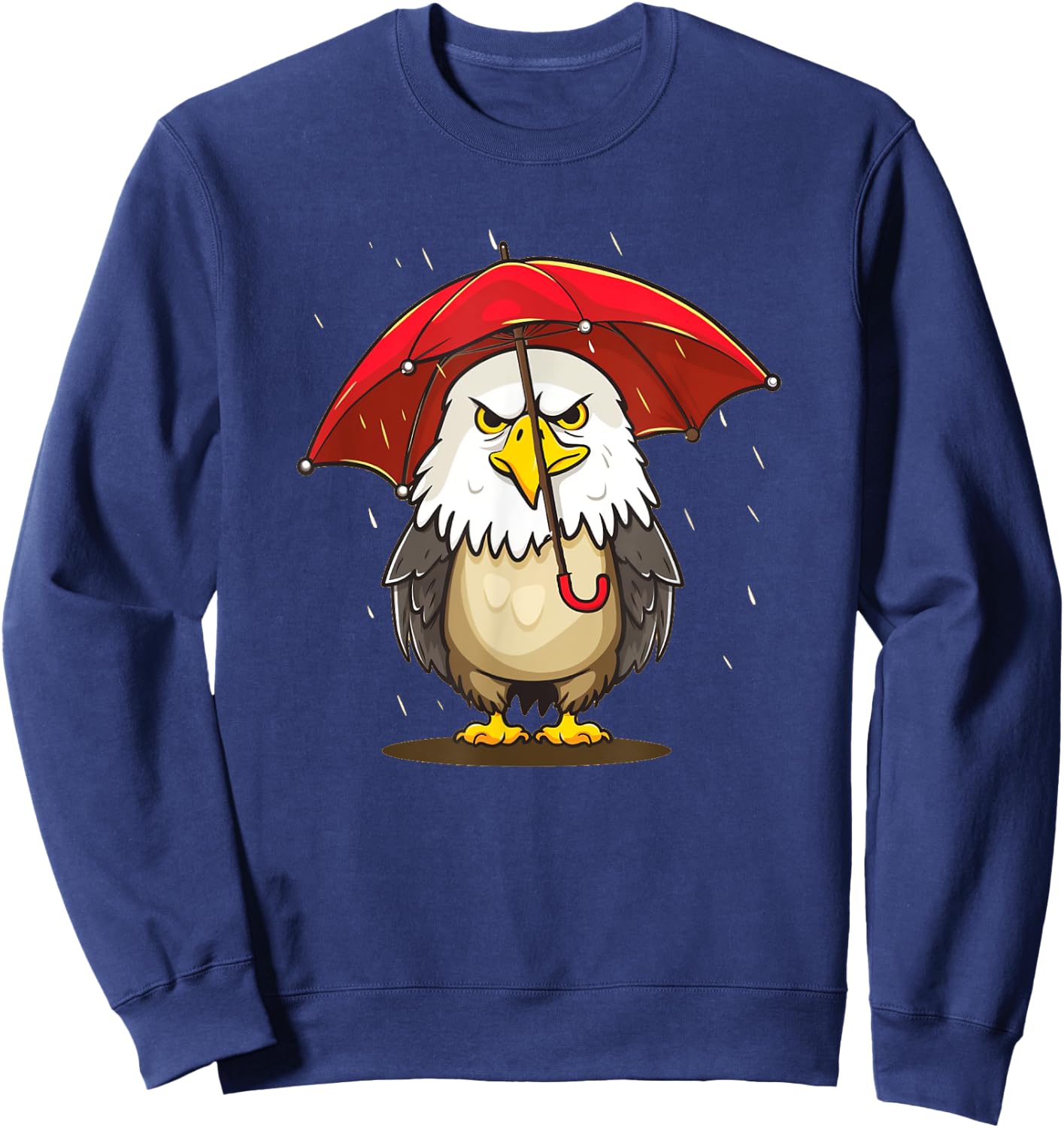 Pretty Eagle with red Umbrella Costume for Rainy Days Sweatshirt - Sweatshirt | Navy
