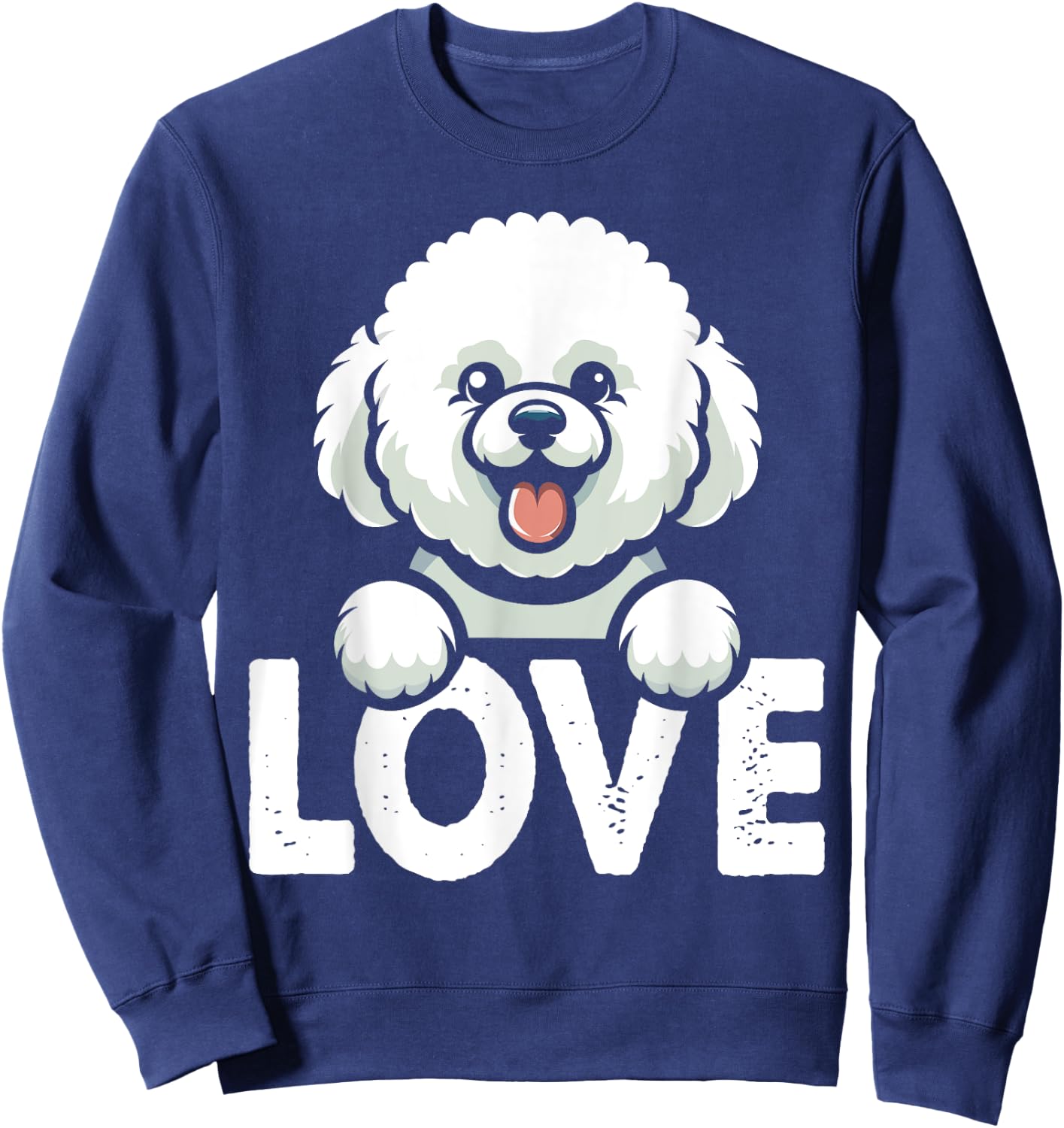 I Love My Bichons Frise Dog Lover Sweatshirt - Sweatshirt | Navy