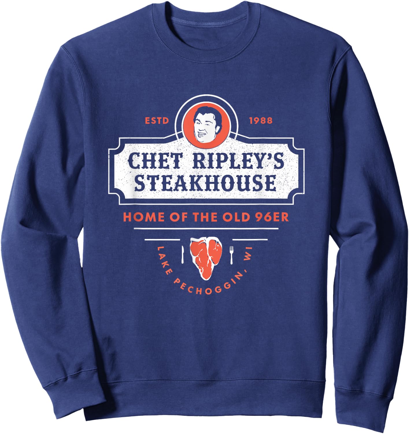Funny Chet Ripley's Steakhouse 's, Women Sweatshirt - Sweatshirt | Navy
