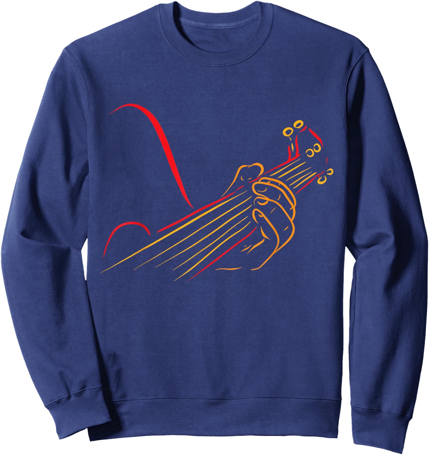Playing Guitar Guitarist Music Life Funny Gift Sweatshirt - Sweatshirt | Navy
