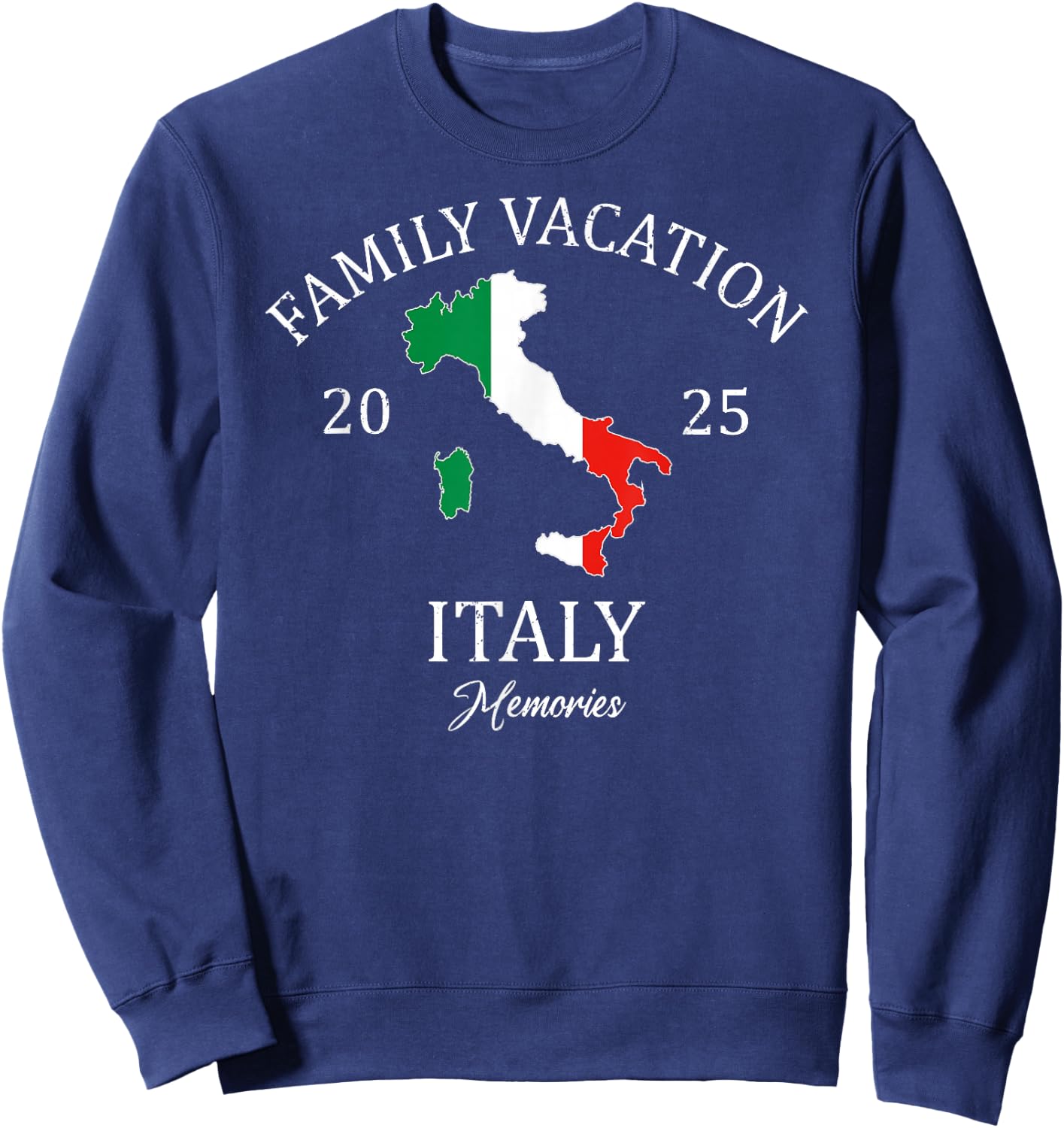 Family Vacation Italy 2025 | Family Travel Squad Sweatshirt - Sweatshirt | Navy