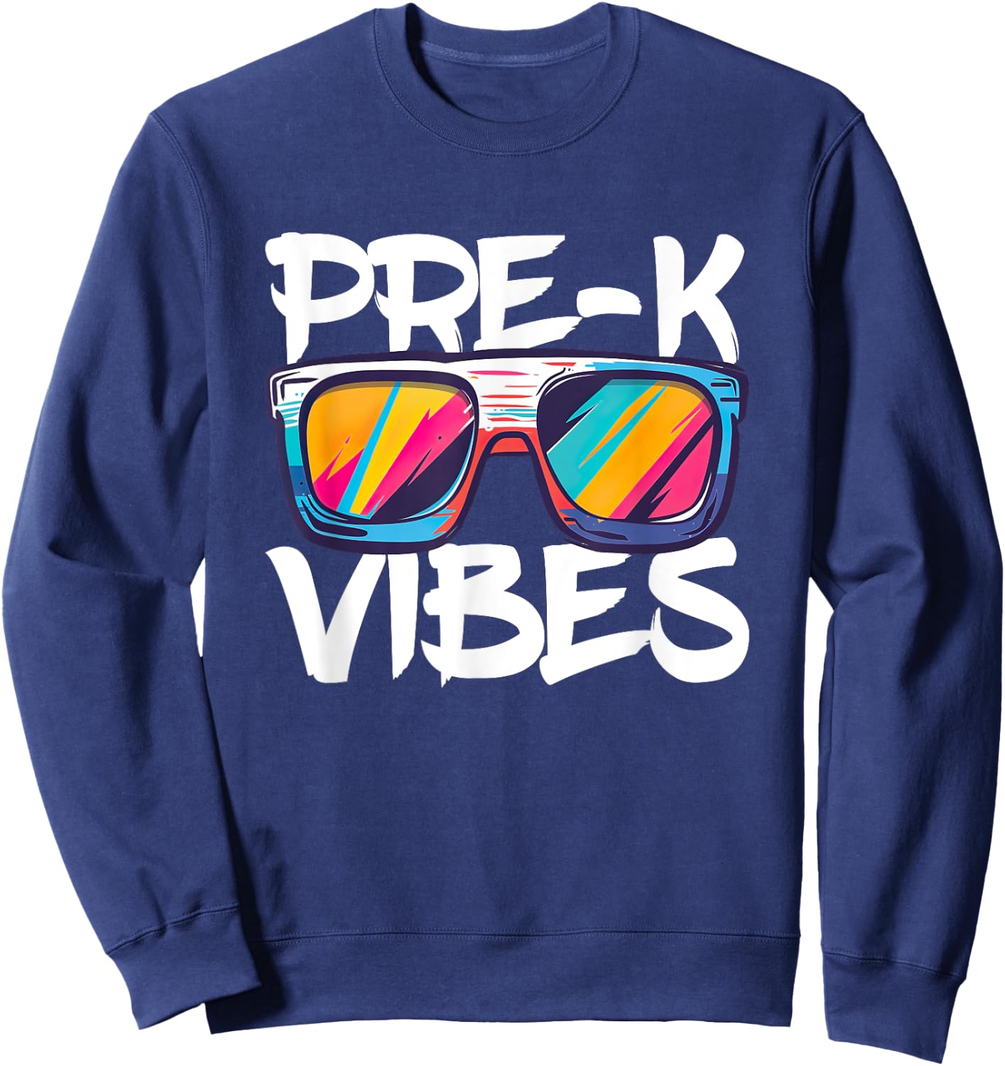 Pre-K Vibes Shirt Back To School PreK Boy Girl Teacher Sweatshirt - Sweatshirt | Navy
