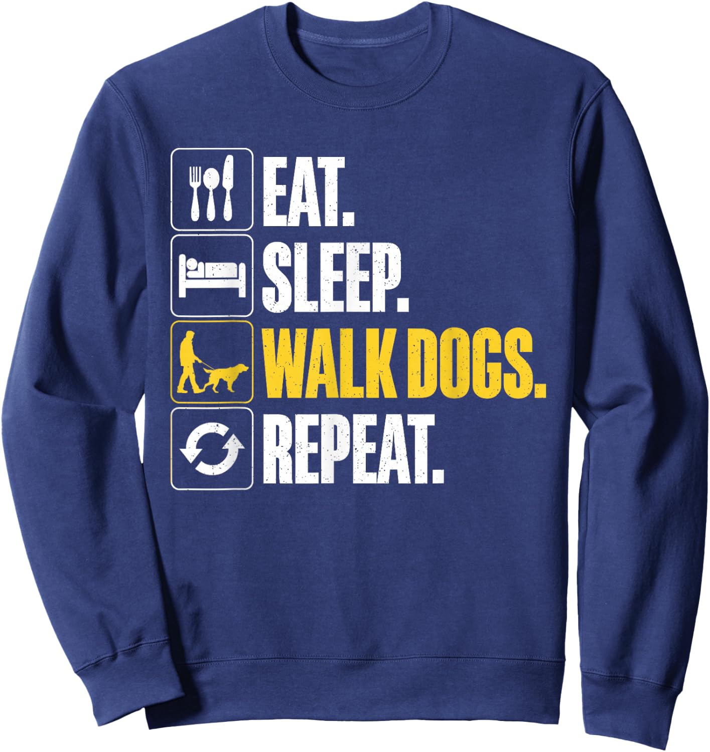 Funny Dog Waking Design For Dog Walker Men Women Pet Walker Sweatshirt - Sweatshirt | Navy