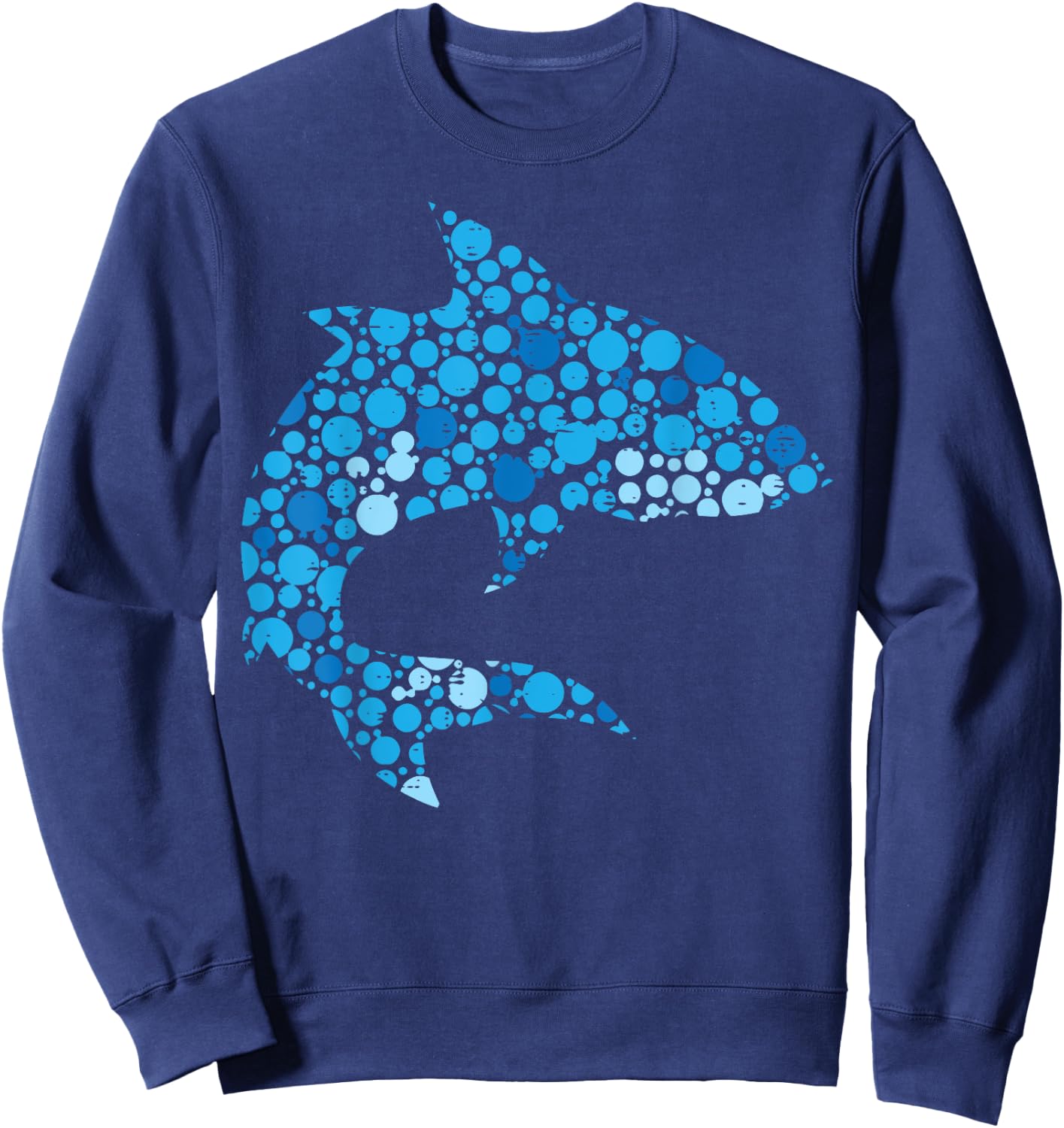 Dot Art Shark Polka Dots Boys Kids Men Women Sweatshirt - Sweatshirt | Navy