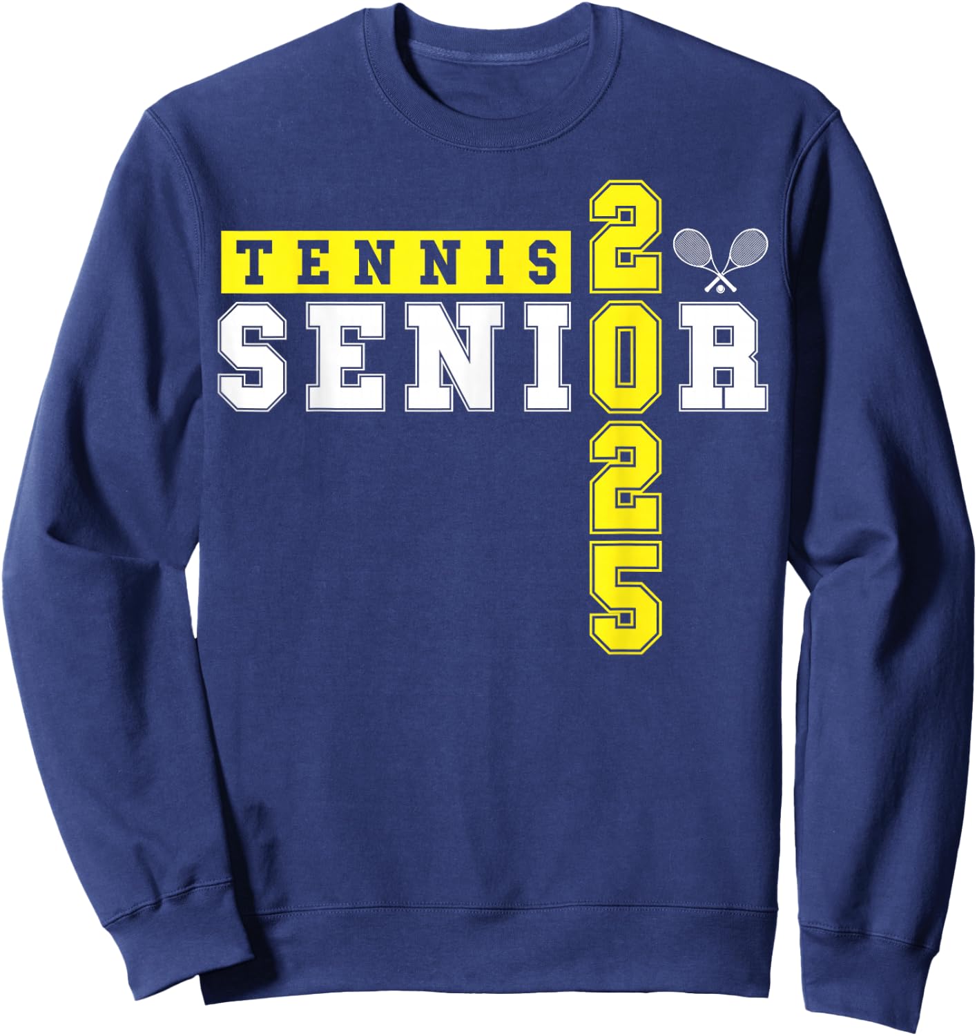 Tennis Senior Night Tennis Senior 2025 Graduation 18 Sweatshirt - Sweatshirt | Navy