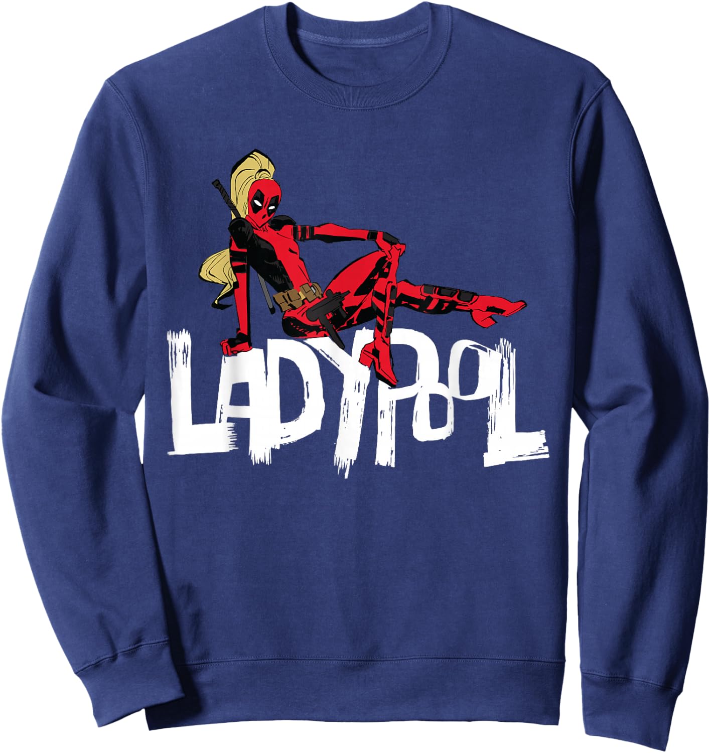 Marvel Studios Deadpool & Wolverine Ladypool Toony Art Sweatshirt - Sweatshirt | Navy