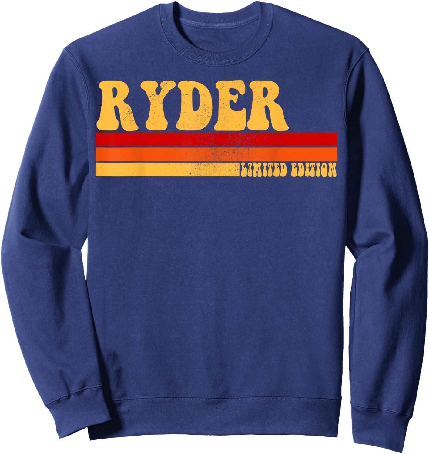 RYDER Name Personalized Idea Men Retro Vintage RYDER Sweatshirt - Sweatshirt | Navy