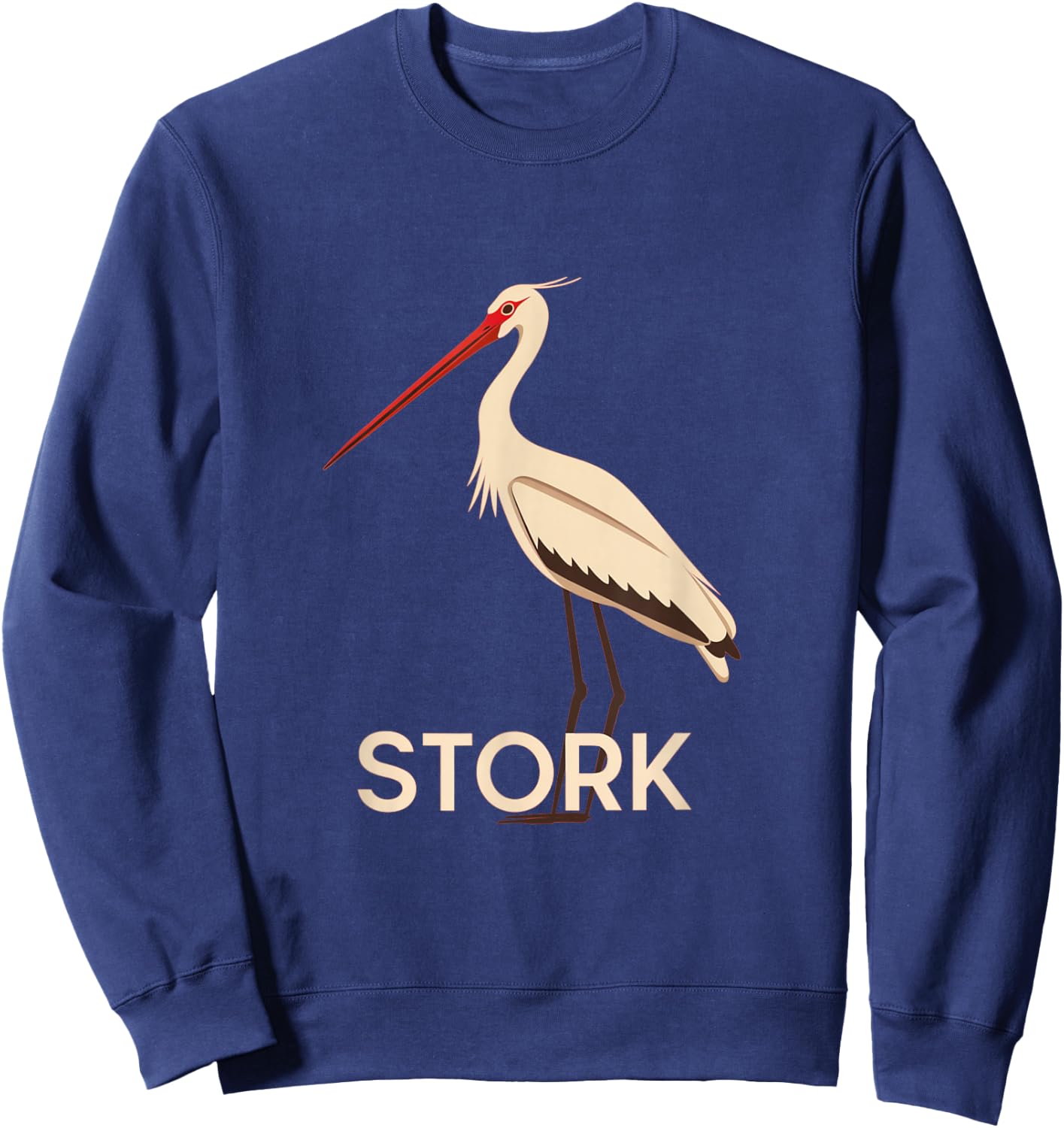 Pretty Stork Animal Costume for Birds and Stork Lovers Sweatshirt - Sweatshirt | Navy