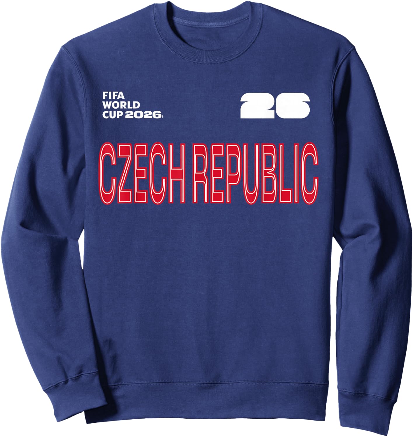 FIFA World CUP26 Czech Republic Outline Graphic Sweatshirt - Sweatshirt | Navy