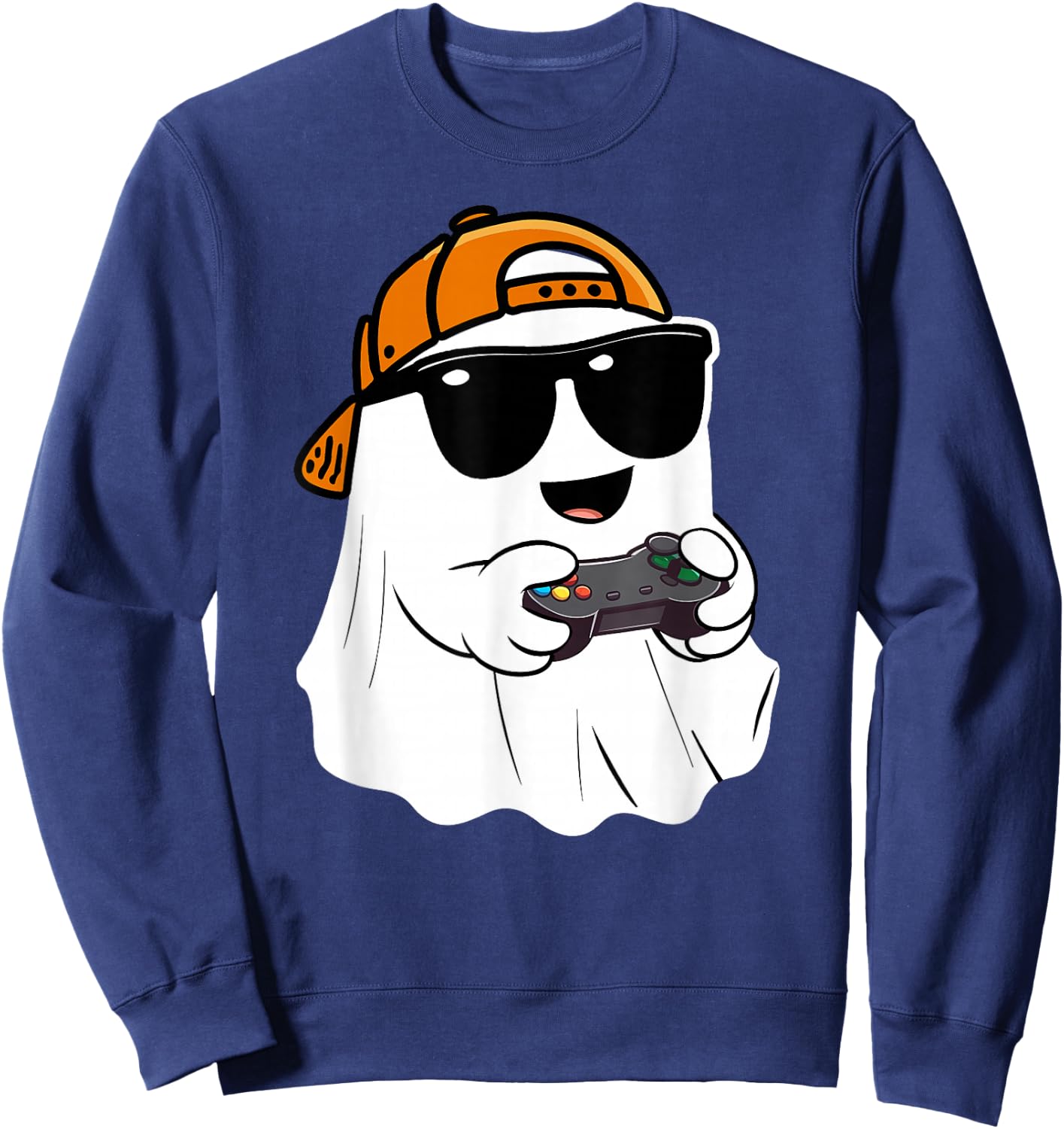 Halloween boys kids ghost gamer scary Costume gaming men Sweatshirt - Sweatshirt | Navy