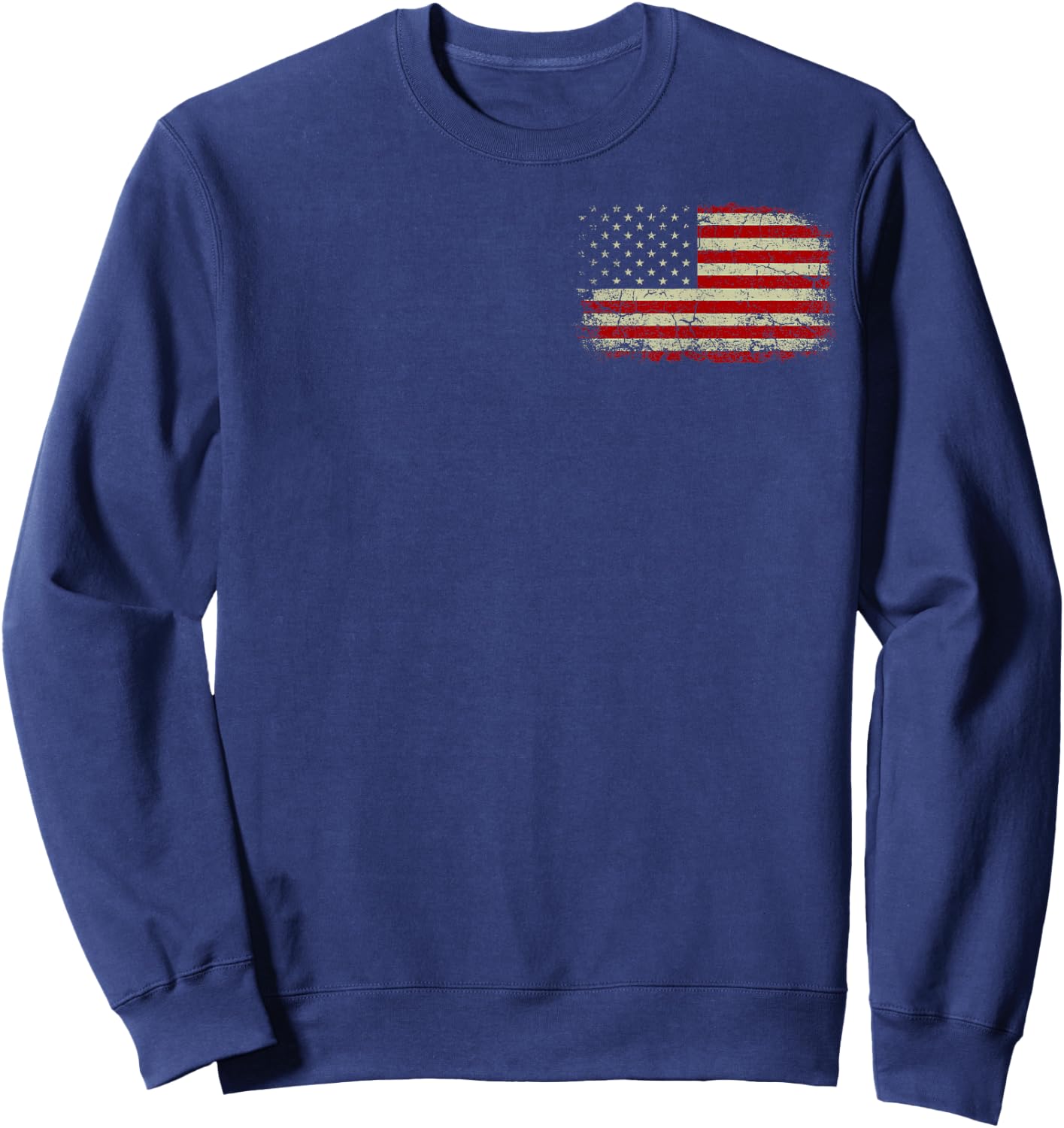 Trump 2024 Trump Vance 2024 American Flag 2 Sided Sweatshirt - Sweatshirt | Navy
