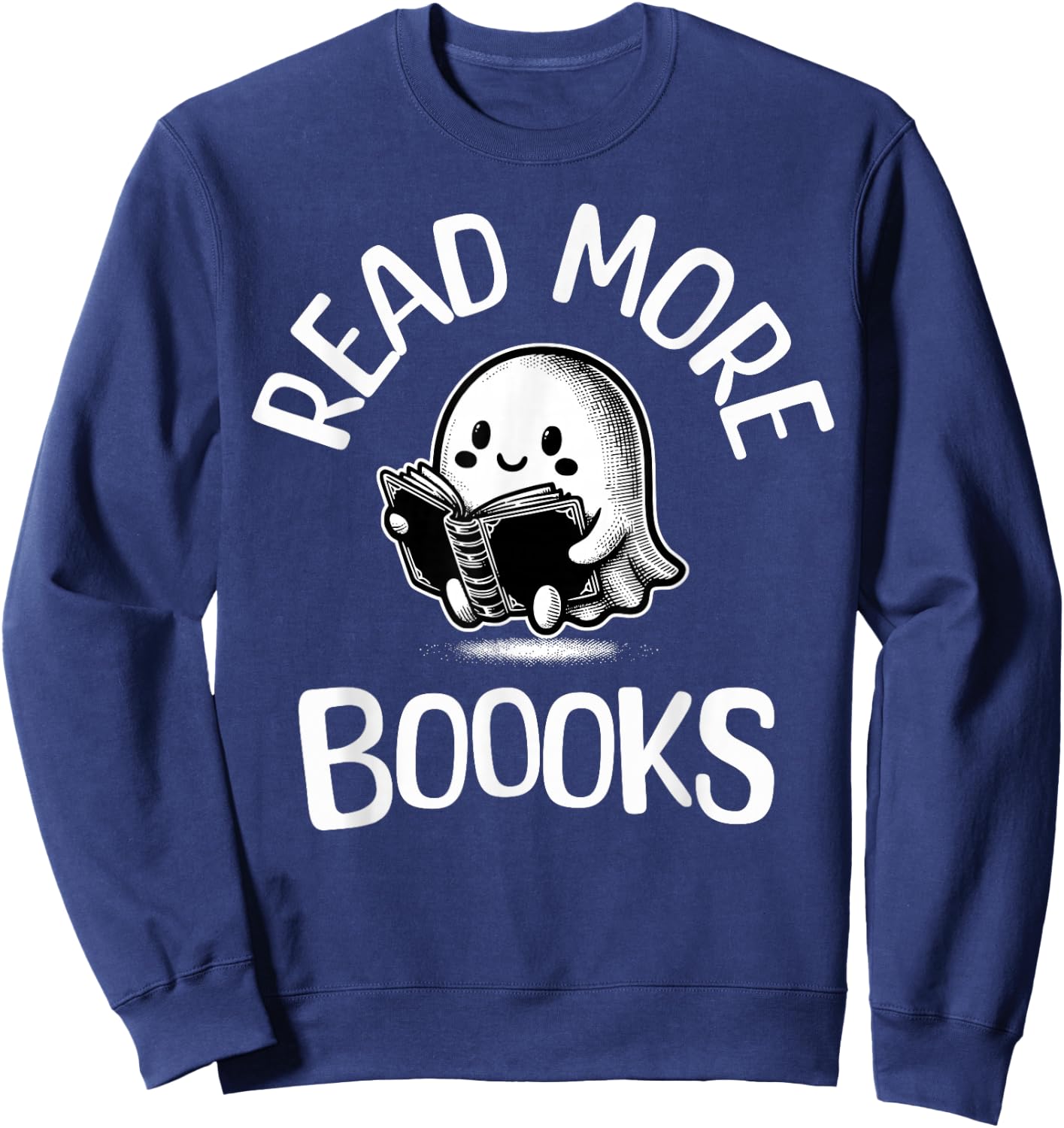 Vintage Halloween Teacher Women Reading Read More Books Sweatshirt - Sweatshirt | Navy