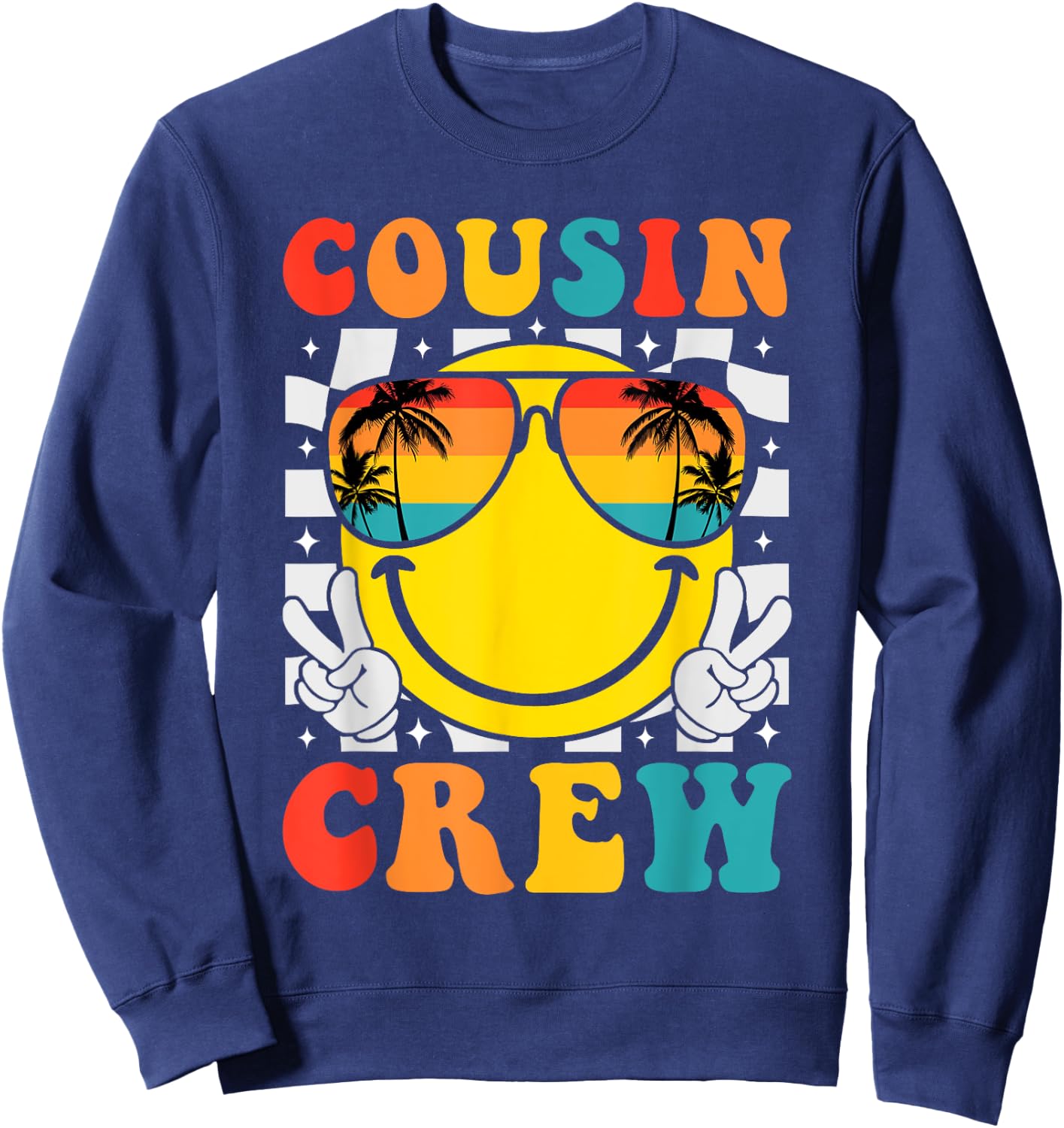 Cousin crew 2025 Summer Vacation Beach Family Trips Matching Sweatshirt - Sweatshirt | Navy