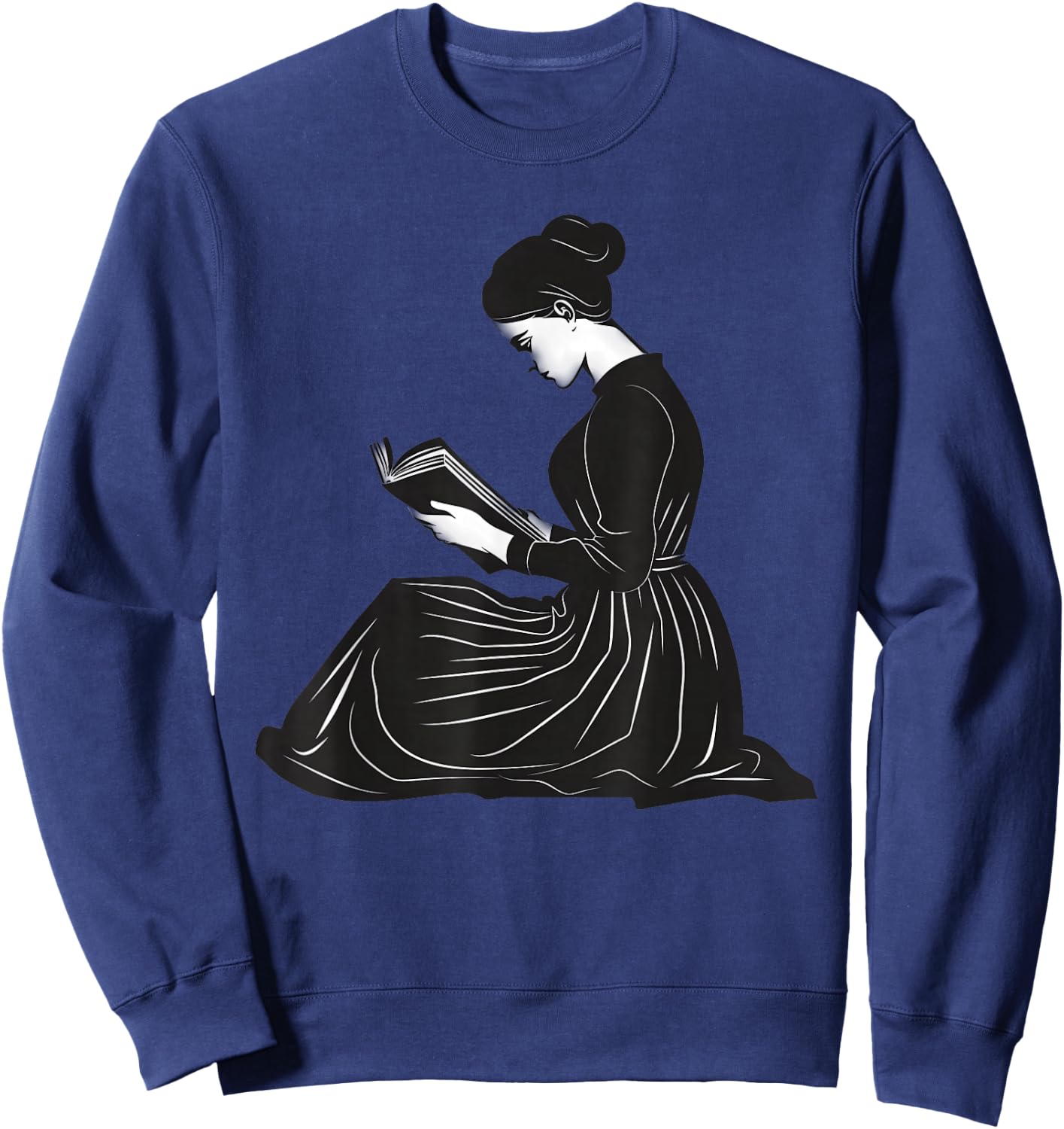 Emily Dickinson Reading A Book Sweatshirt - Sweatshirt | Navy
