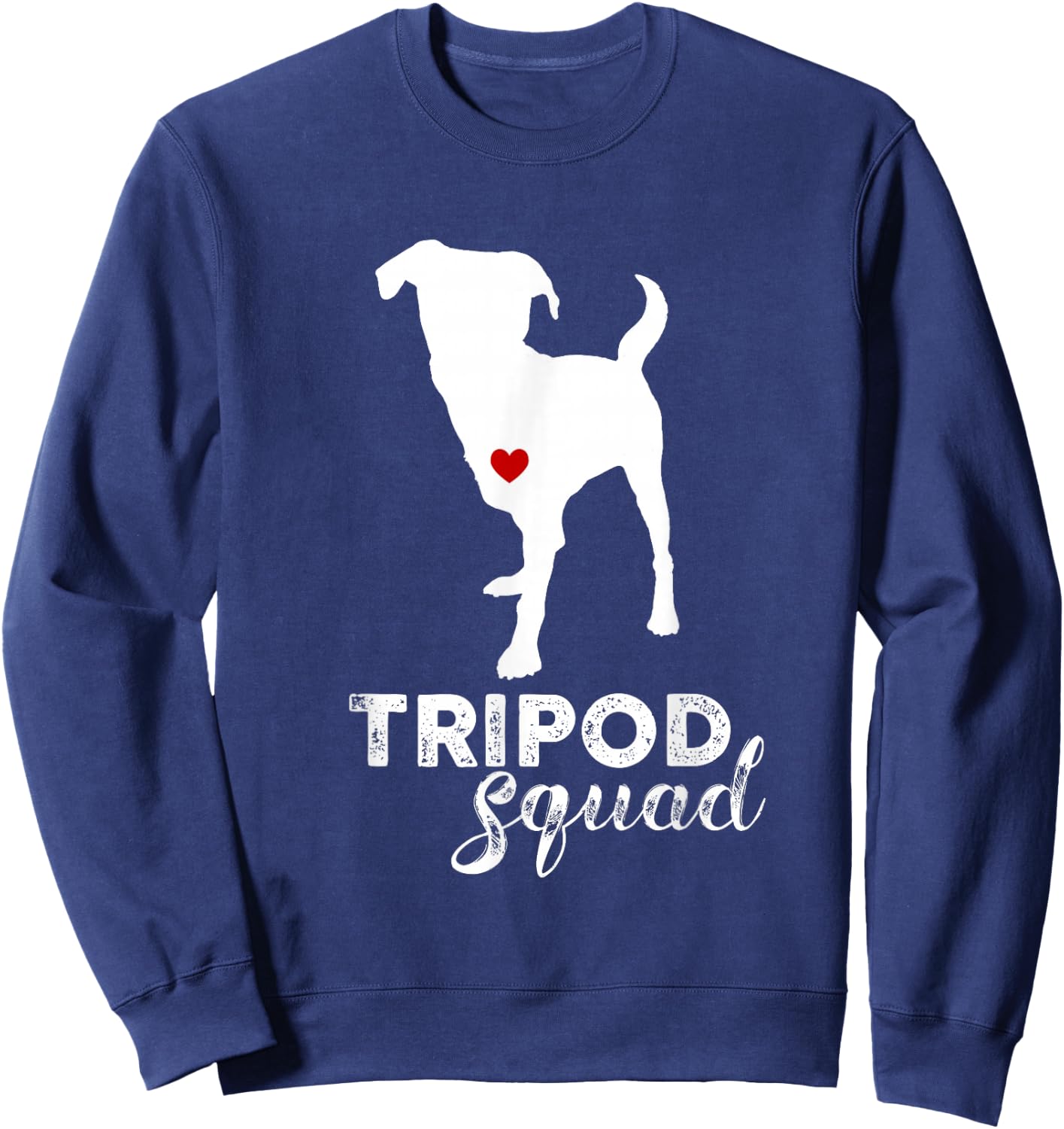Original Sock Dogs Adult Tripod Dog , Black, Small, Short Sleeve, Cotton, Modern Sporty, Unique Amputation Awareness Theme, Enhanced Fit Construction Sweatshirt - Sweatshirt | Navy