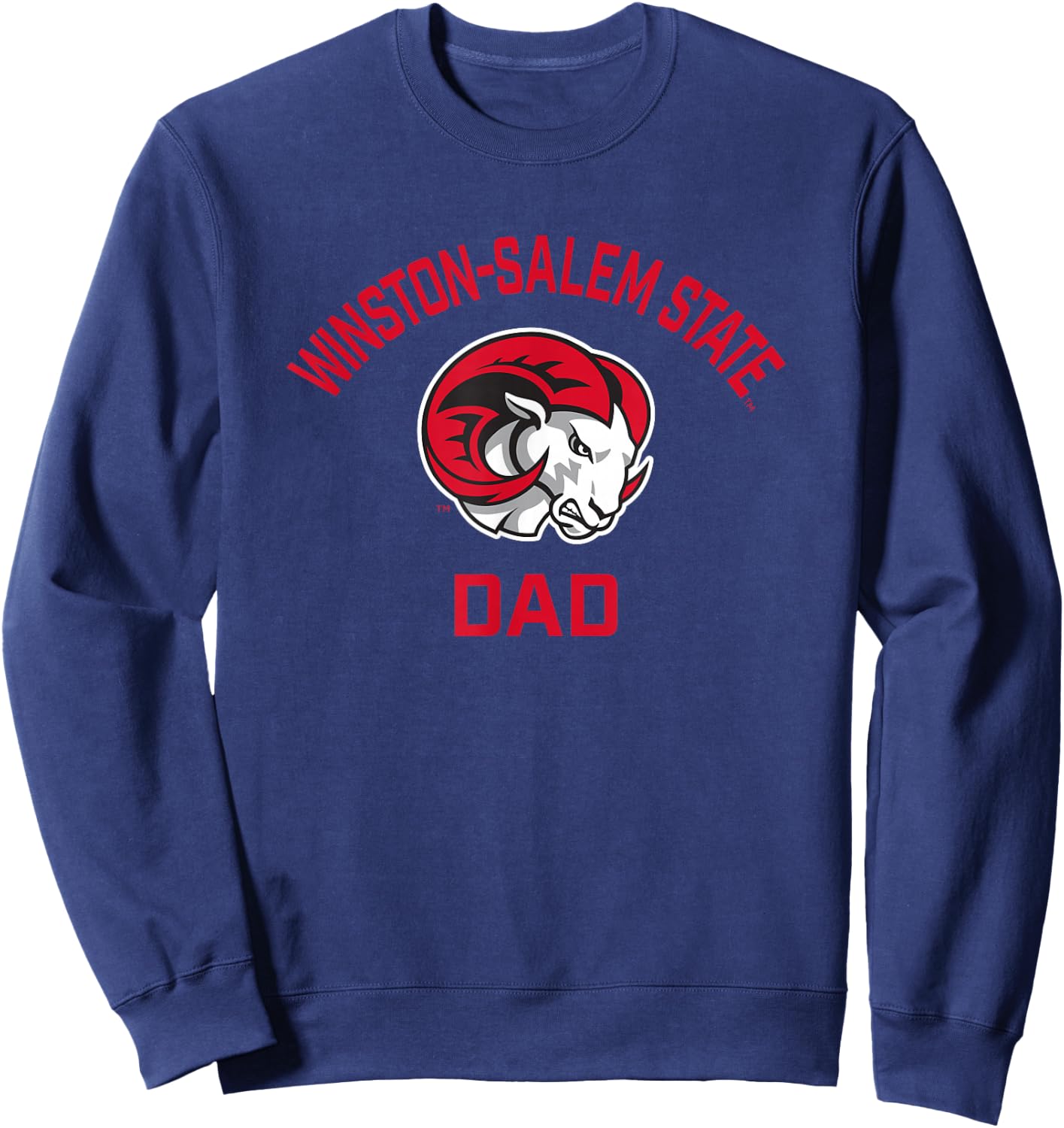 Winston-Salem State University WSSU Rams Arched Dad Sweatshirt - Sweatshirt | Navy