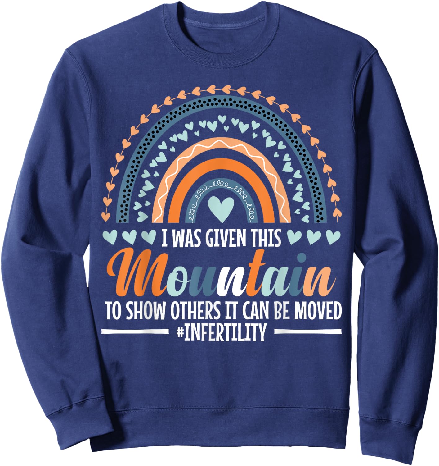 Infertility Awareness IVF Strong IVF Essentials IVF Baby Sweatshirt - Sweatshirt | Navy