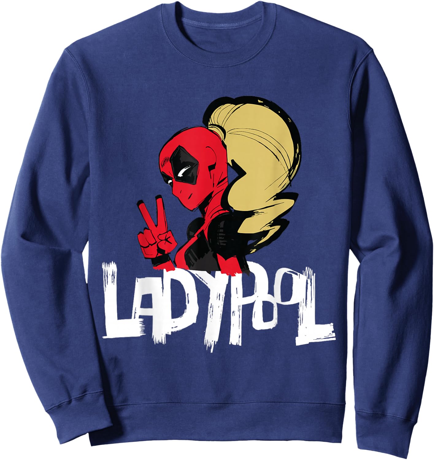 Marvel Studios Deadpool & Wolverine Ladypool Victory Name Sweatshirt - Sweatshirt | Navy