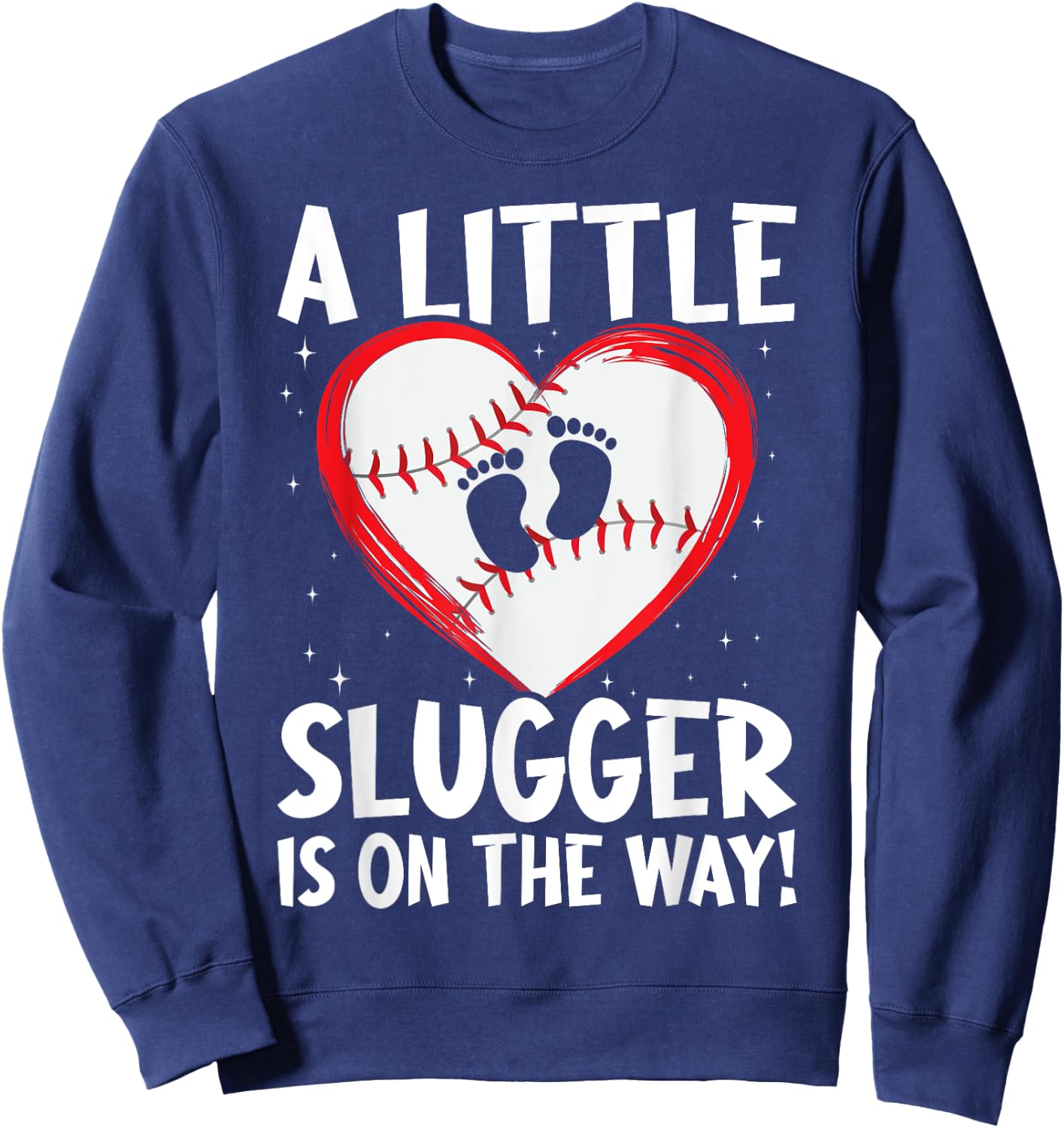 Baseball Pregnancy Announcement Spring Baby Rev Sweatshirt - Sweatshirt | Navy