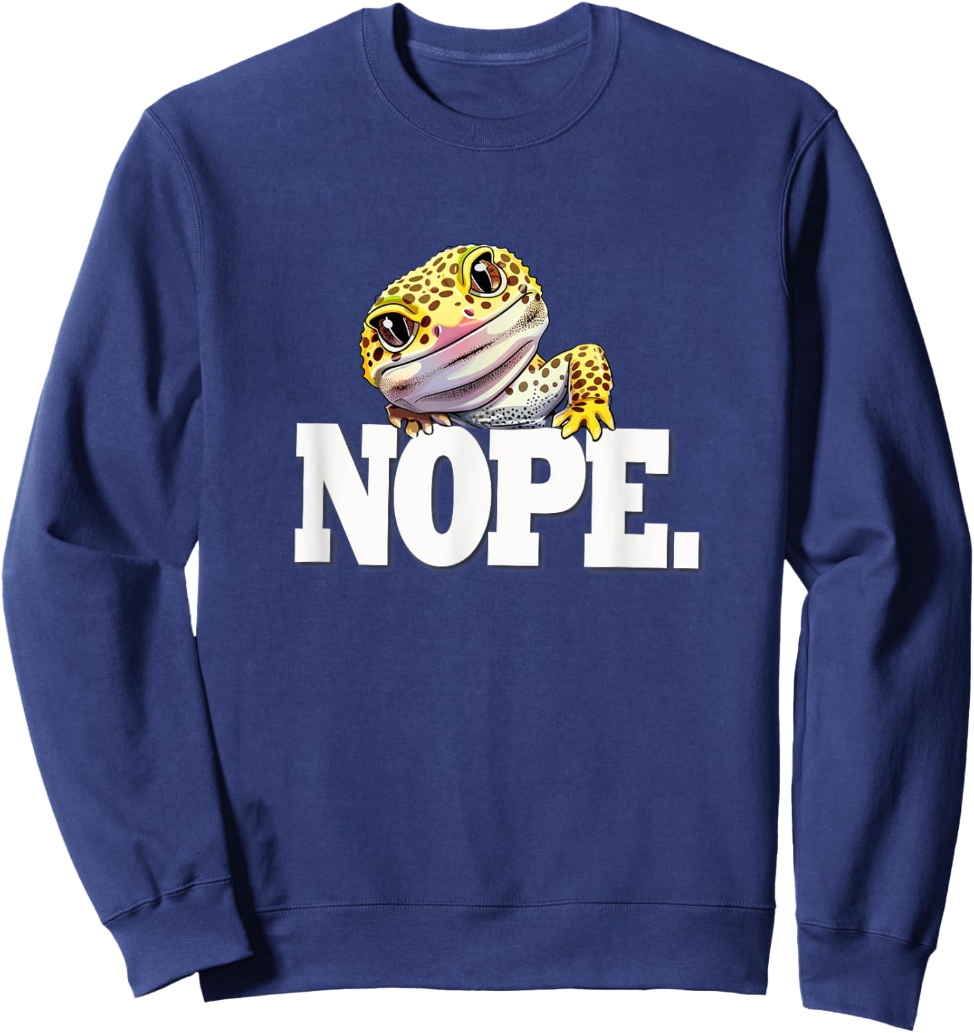 Reptile NOPE Leopard Gecko Lover Sweatshirt - Sweatshirt | Navy