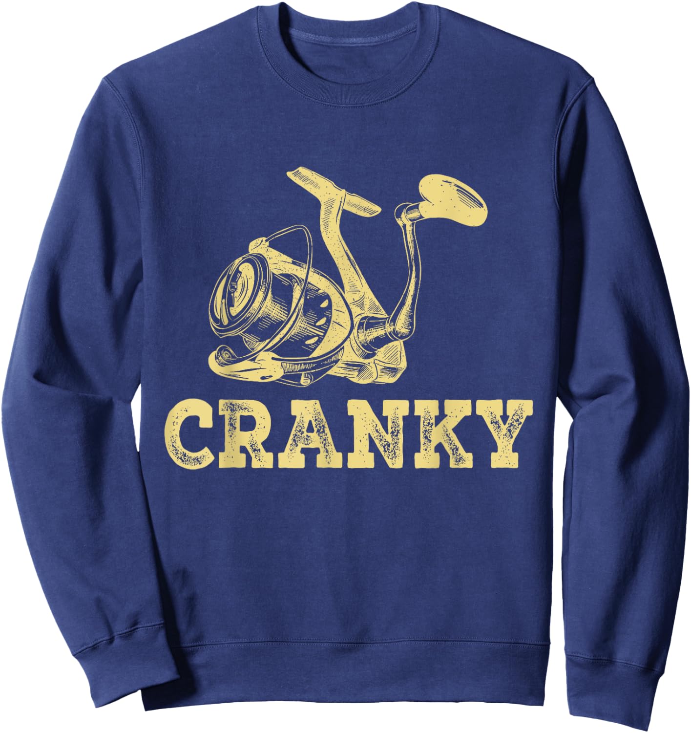 Funny Cranky Fishing Lovers Gifts Idea Boys Women Sweatshirt - Sweatshirt | Navy