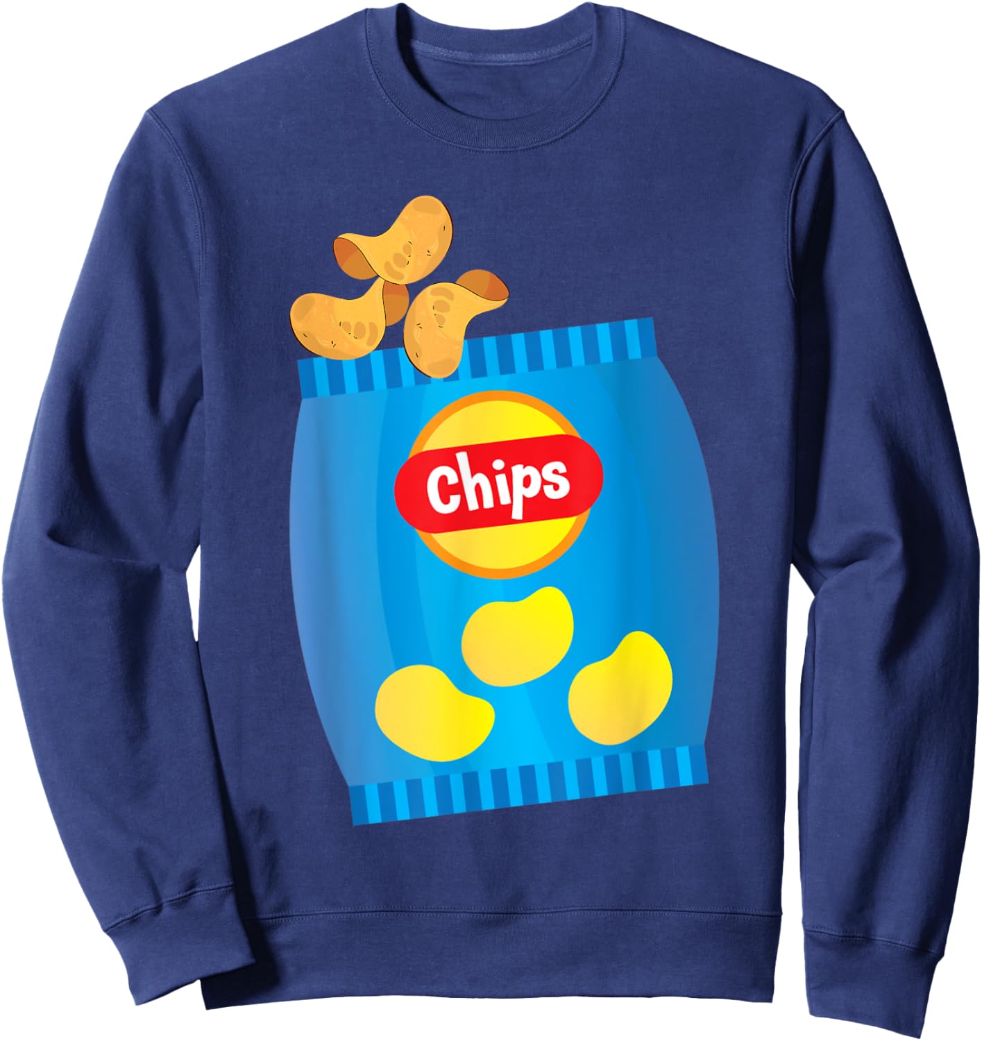 Bag Of Chips Funny Halloween Costume Sweatshirt - Sweatshirt | Navy