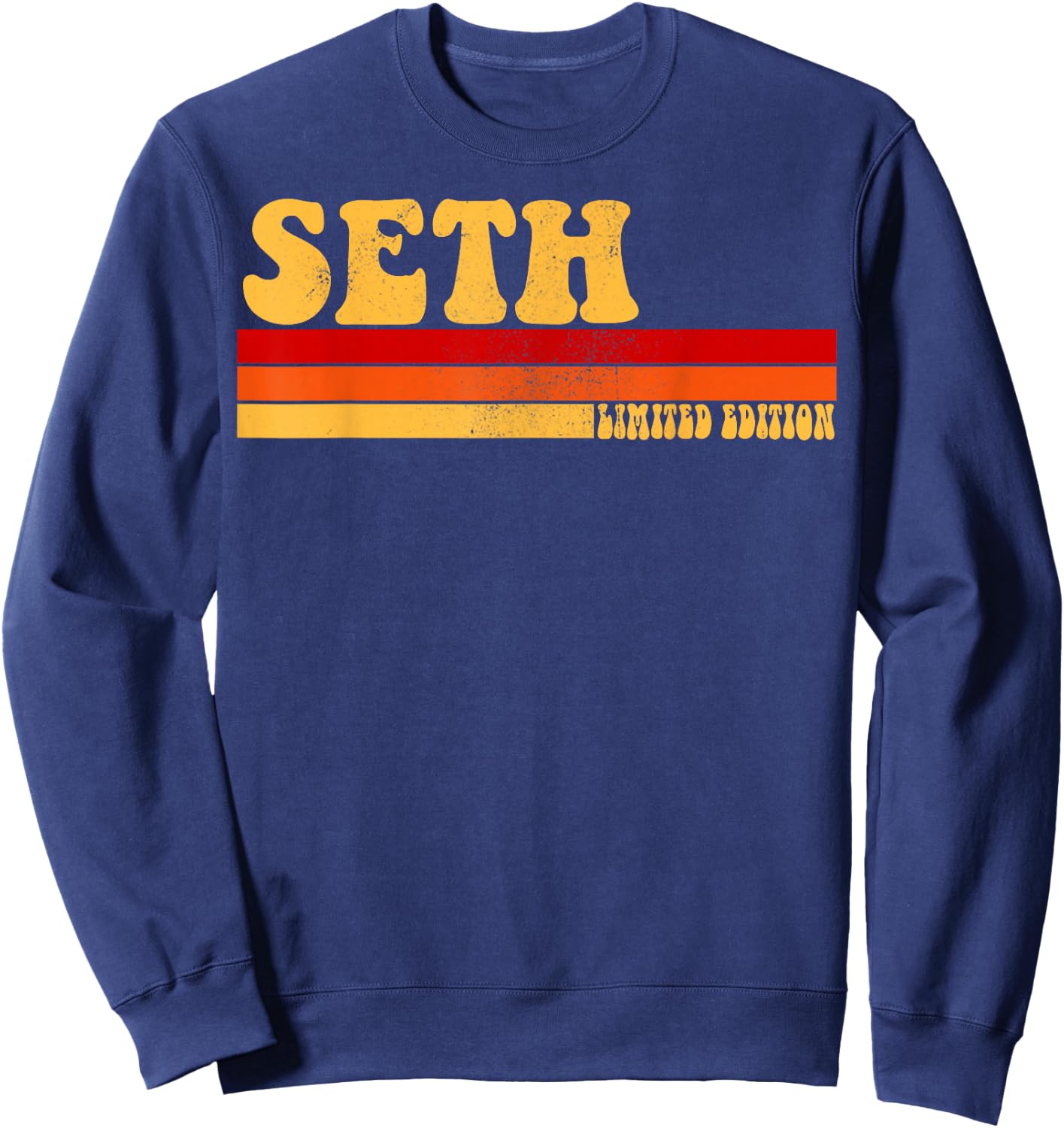 SETH Name Personalized Idea Men Retro Vintage SETH Sweatshirt - Sweatshirt | Navy