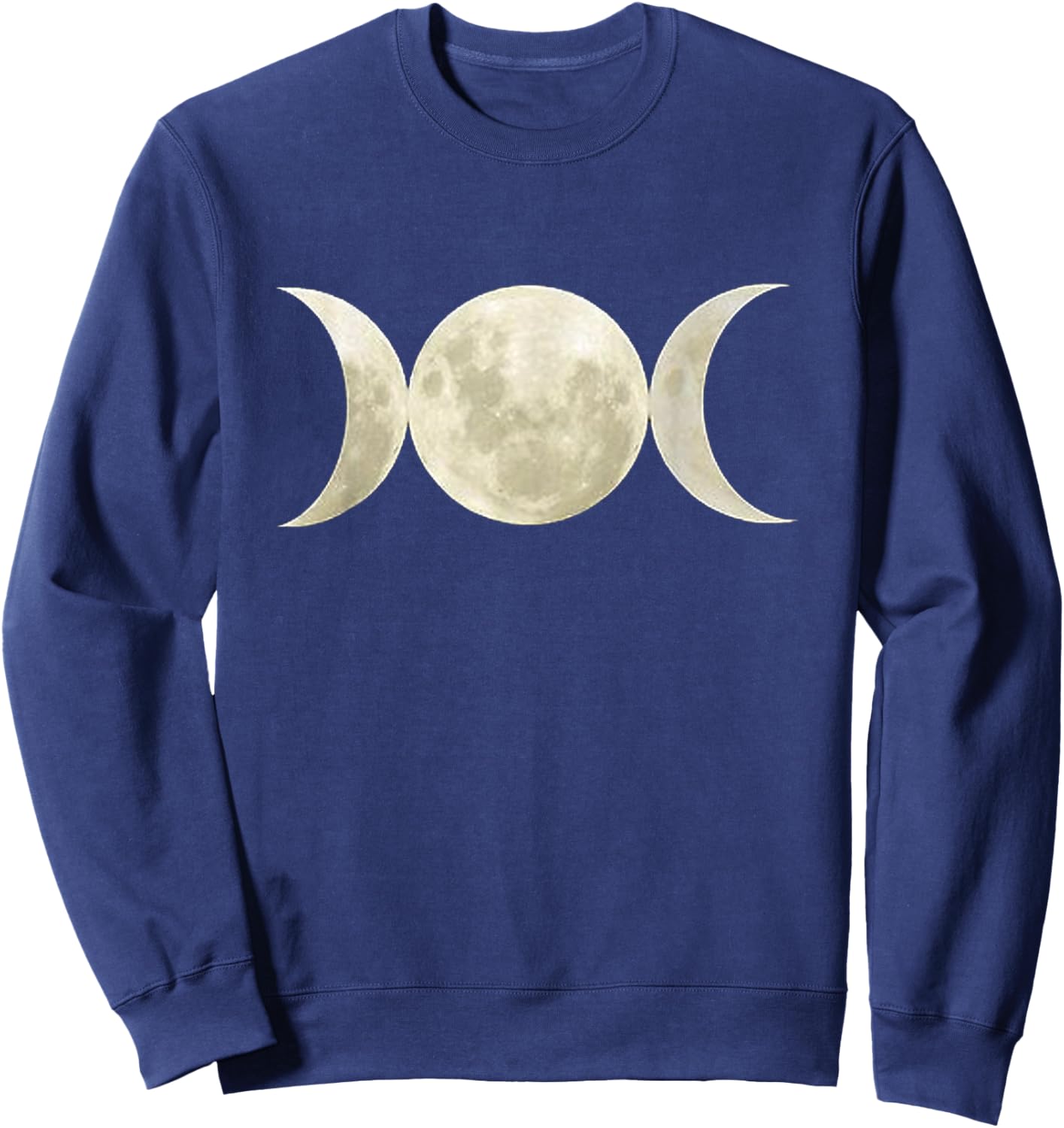 Triple Moon Goddess Symbol Sweatshirt - Sweatshirt | Navy