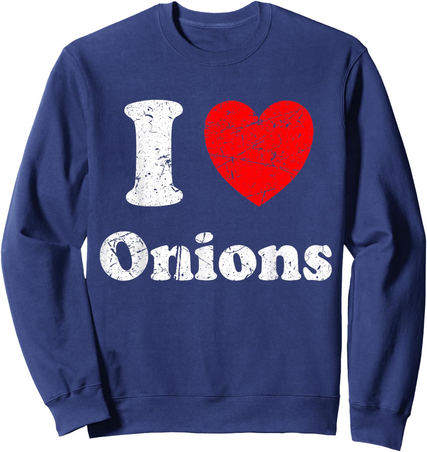I Love Onions Graphic Sweatshirt - Sweatshirt | Navy