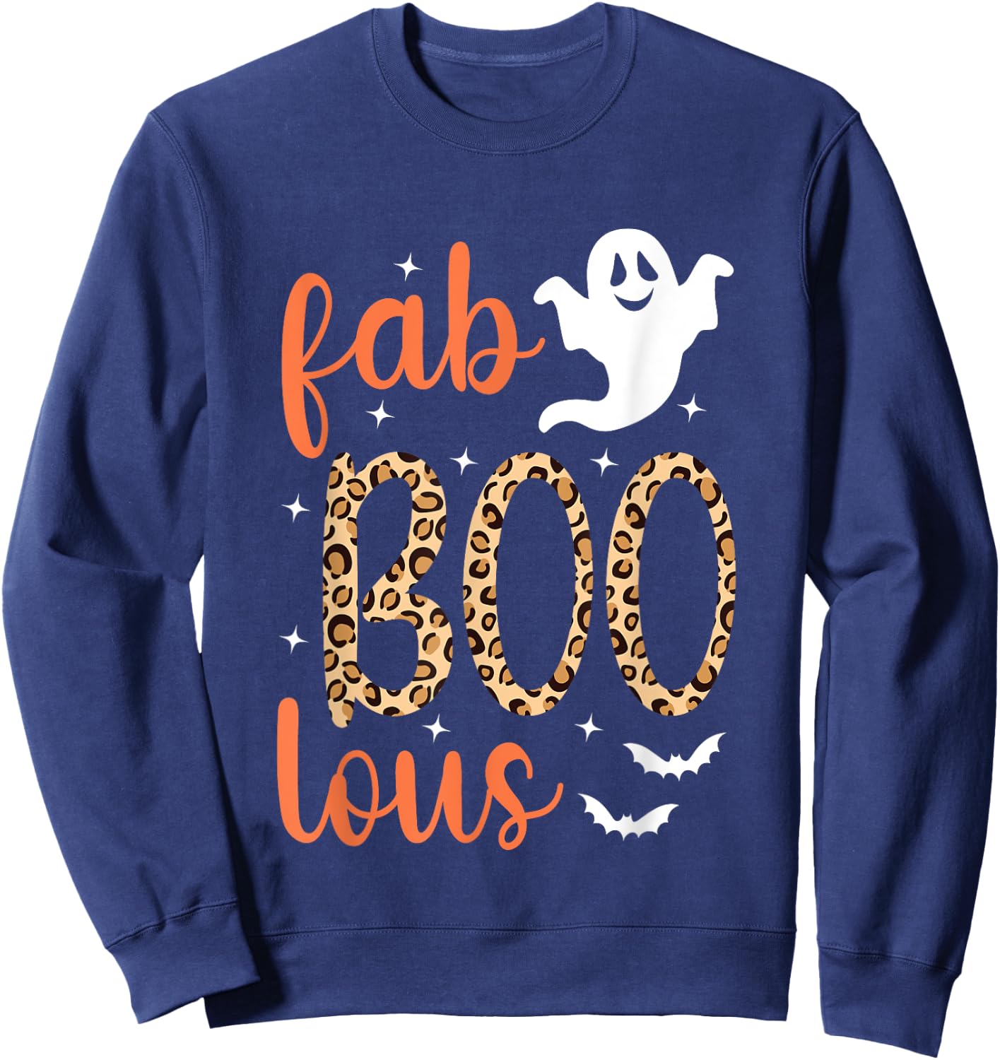 Fab Boo Lous Cute Ghost Halloween Fabulous Halloween Sweatshirt - Sweatshirt | Navy