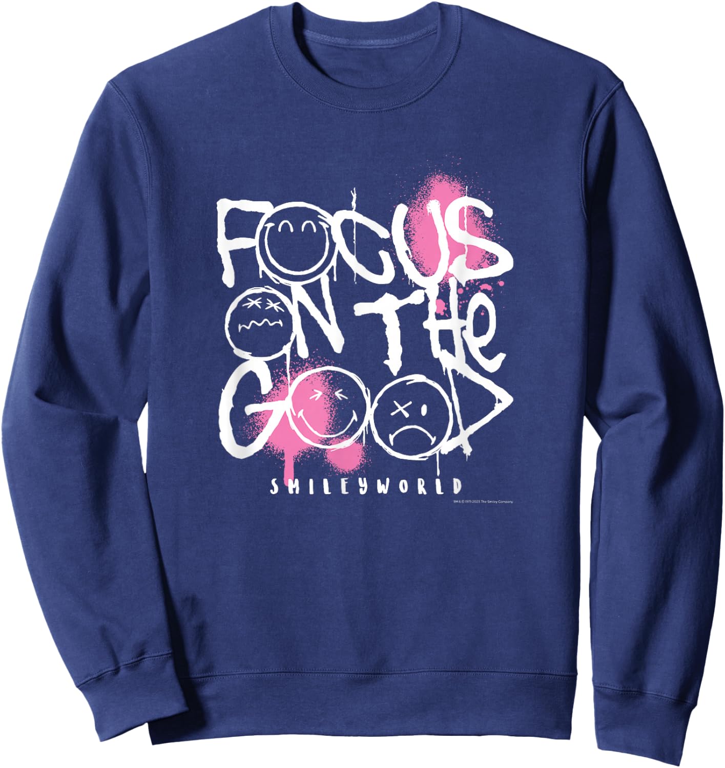 Graffiti Focus On The Good Sweatshirt - Sweatshirt | Navy