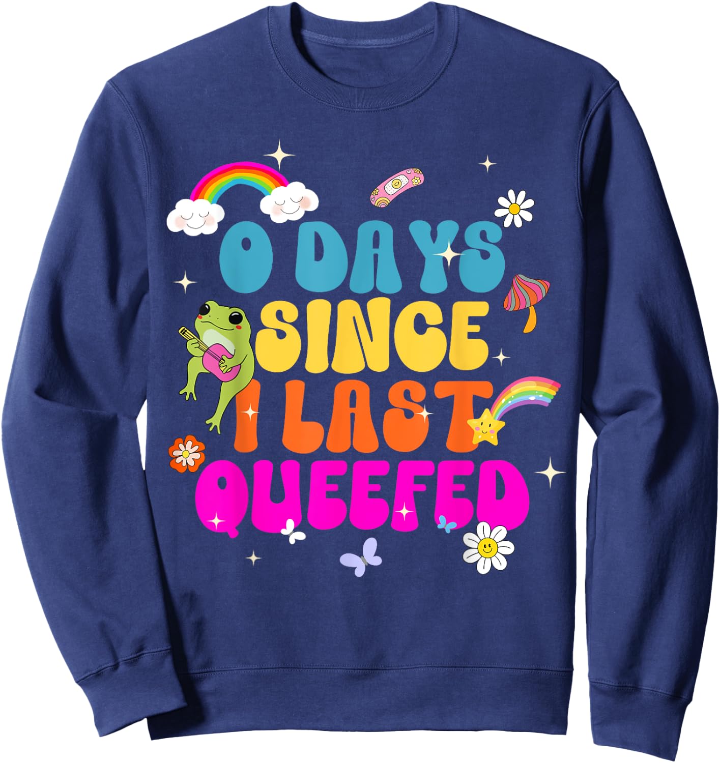 Men Women Queefing Queef Meme Funny Embarrassing Adult Humor Sweatshirt - Sweatshirt | Navy