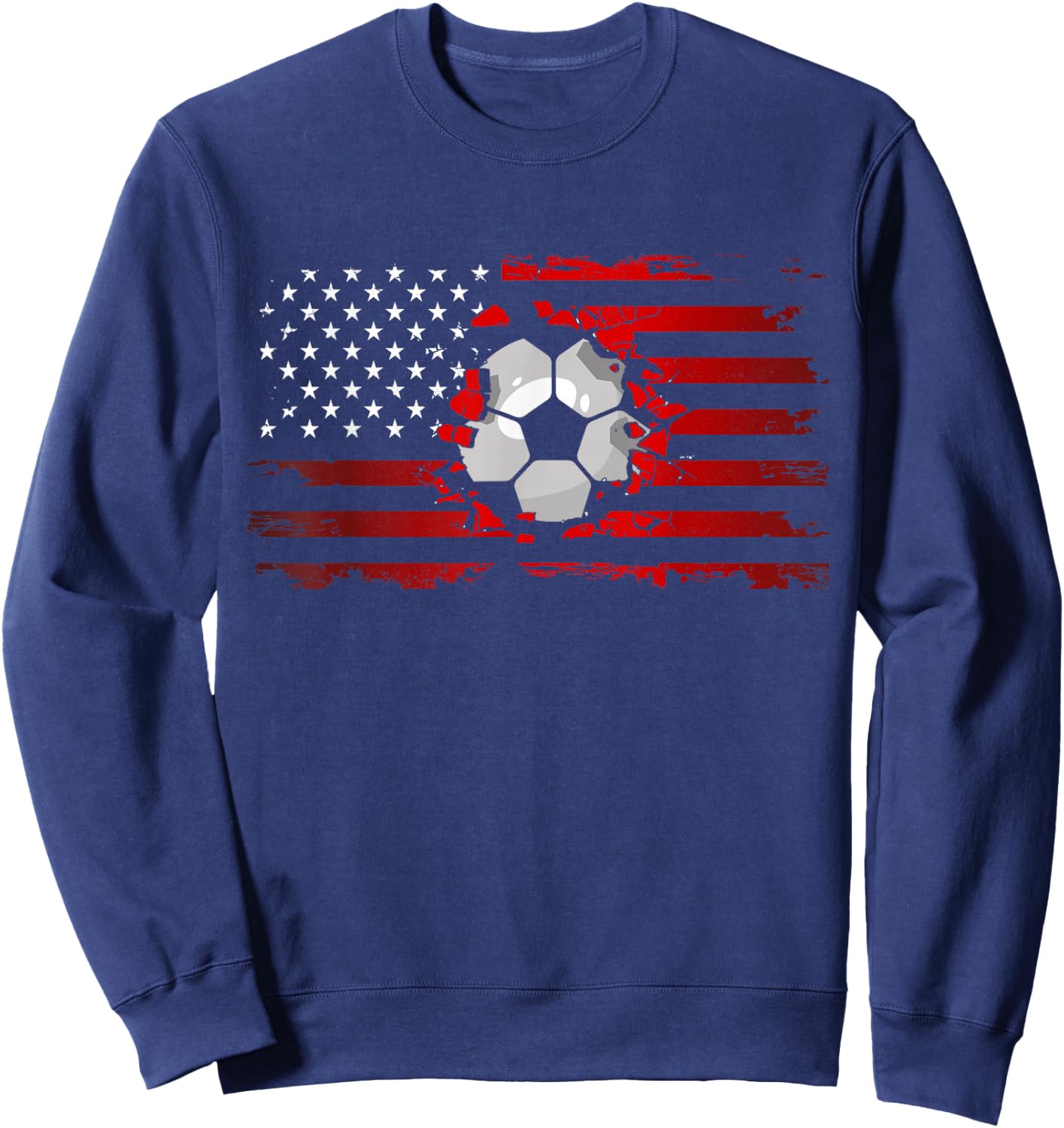American Flag Soccer Apparel - Soccer Sweatshirt - Sweatshirt | Navy