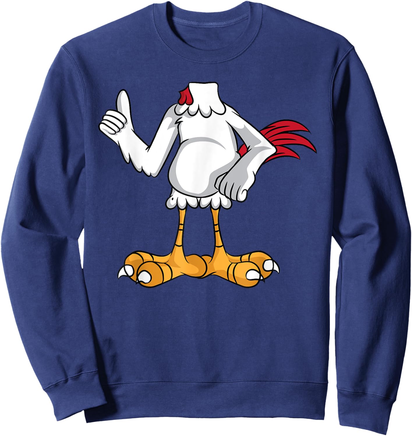 Chicken Costume Halloween Easy Cosplay Last Minute Outfit Sweatshirt - Sweatshirt | Navy