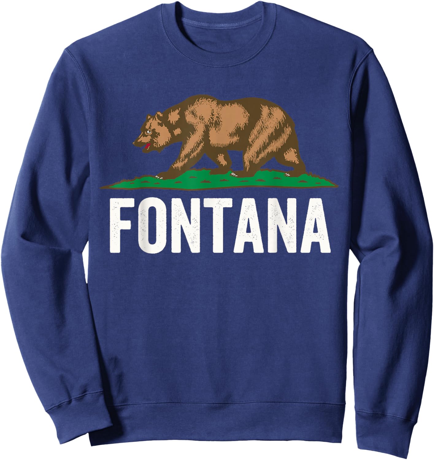 Fontana California Bear, Fontana CA, Fontana Sweatshirt - Sweatshirt | Navy